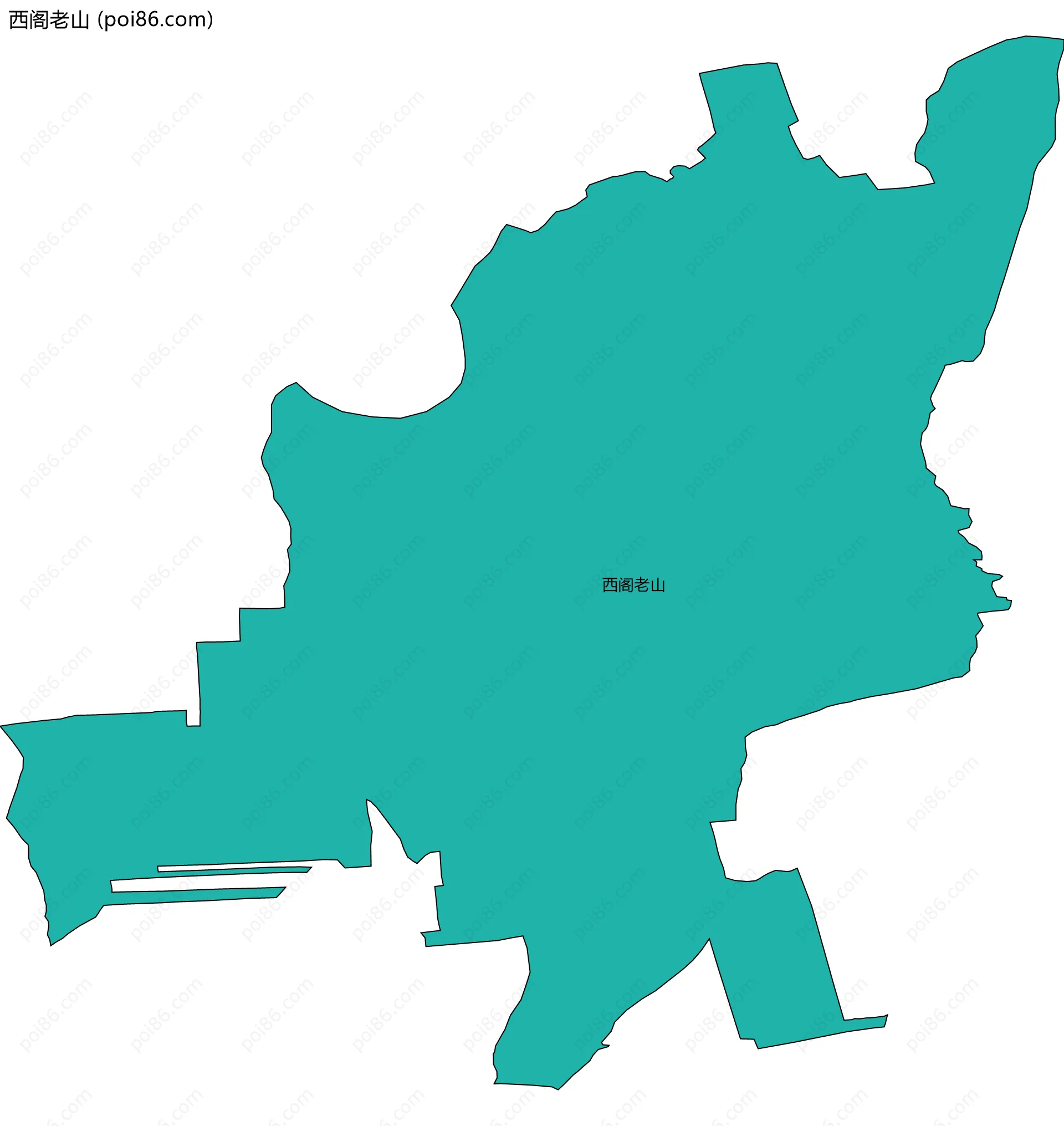 西阁老山边界地图