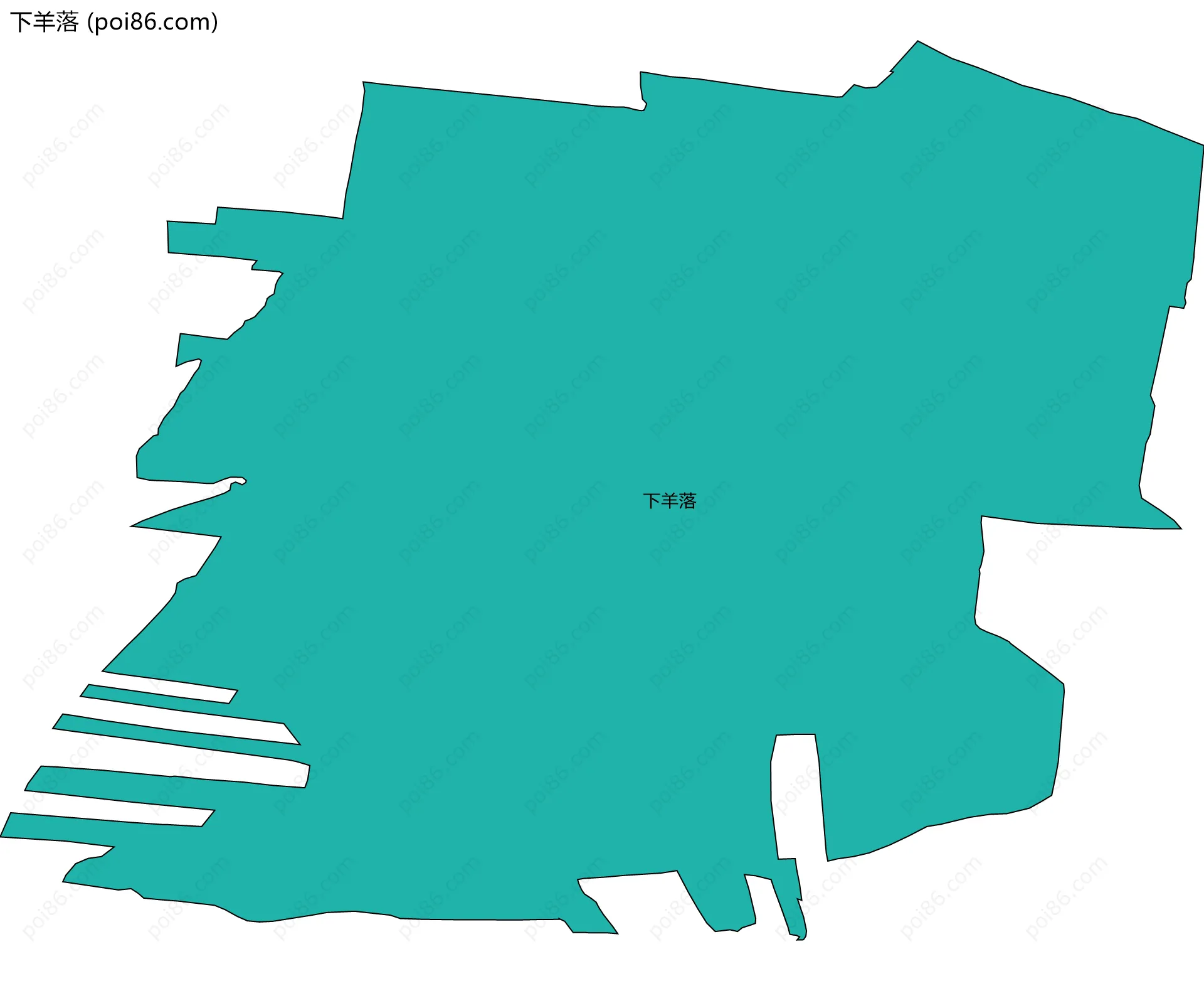 下羊落边界地图