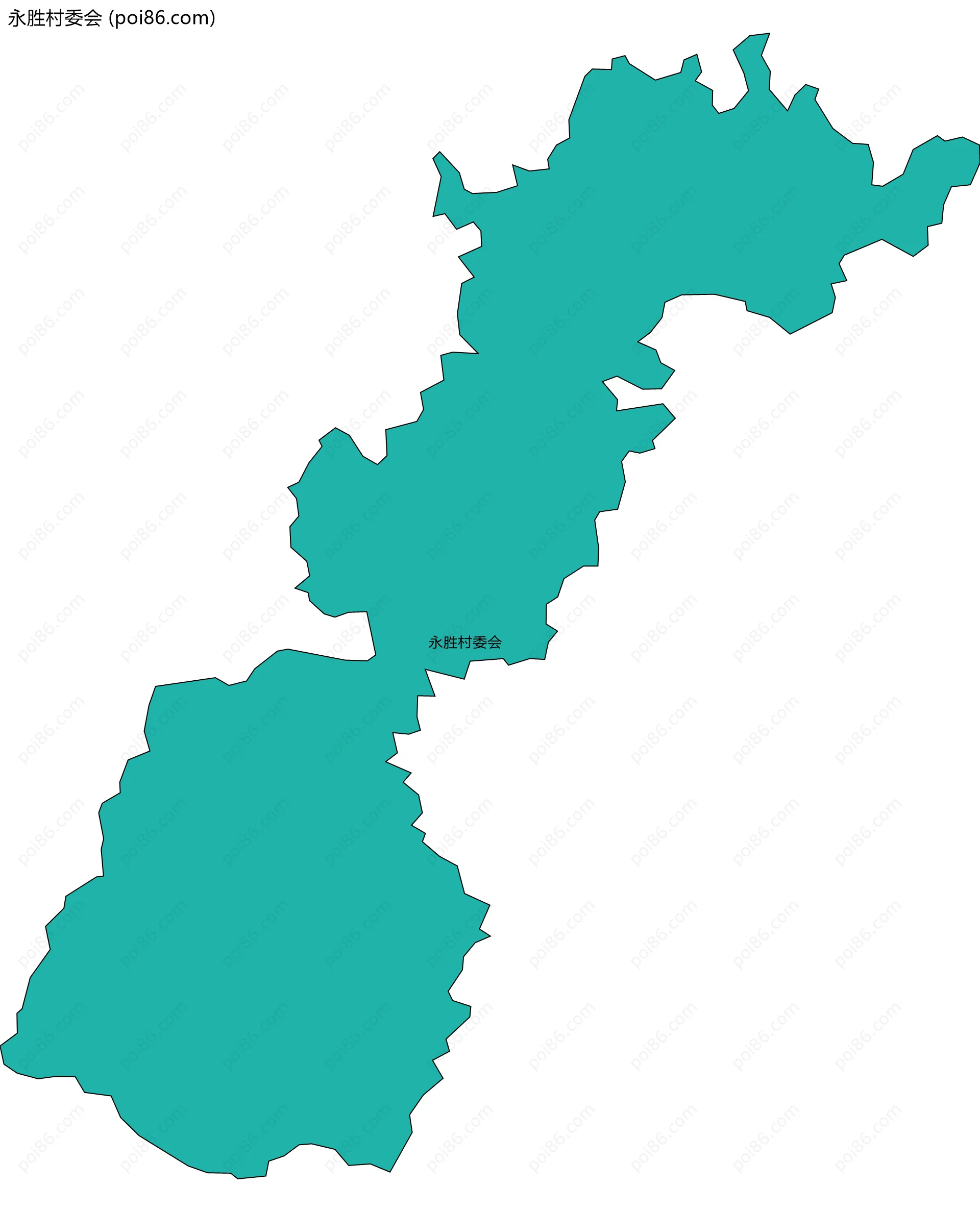 永胜村委会边界地图