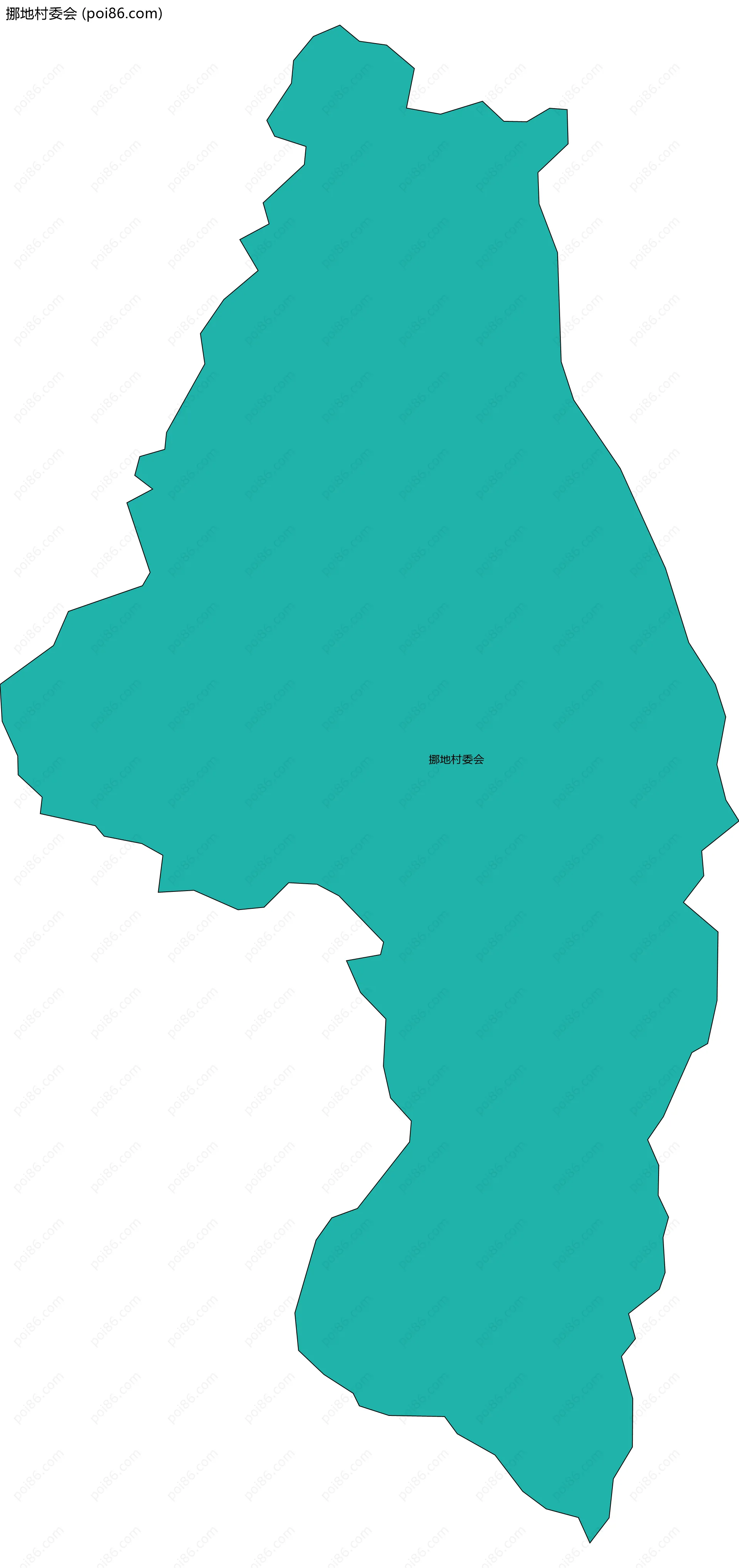 挪地村委会边界地图