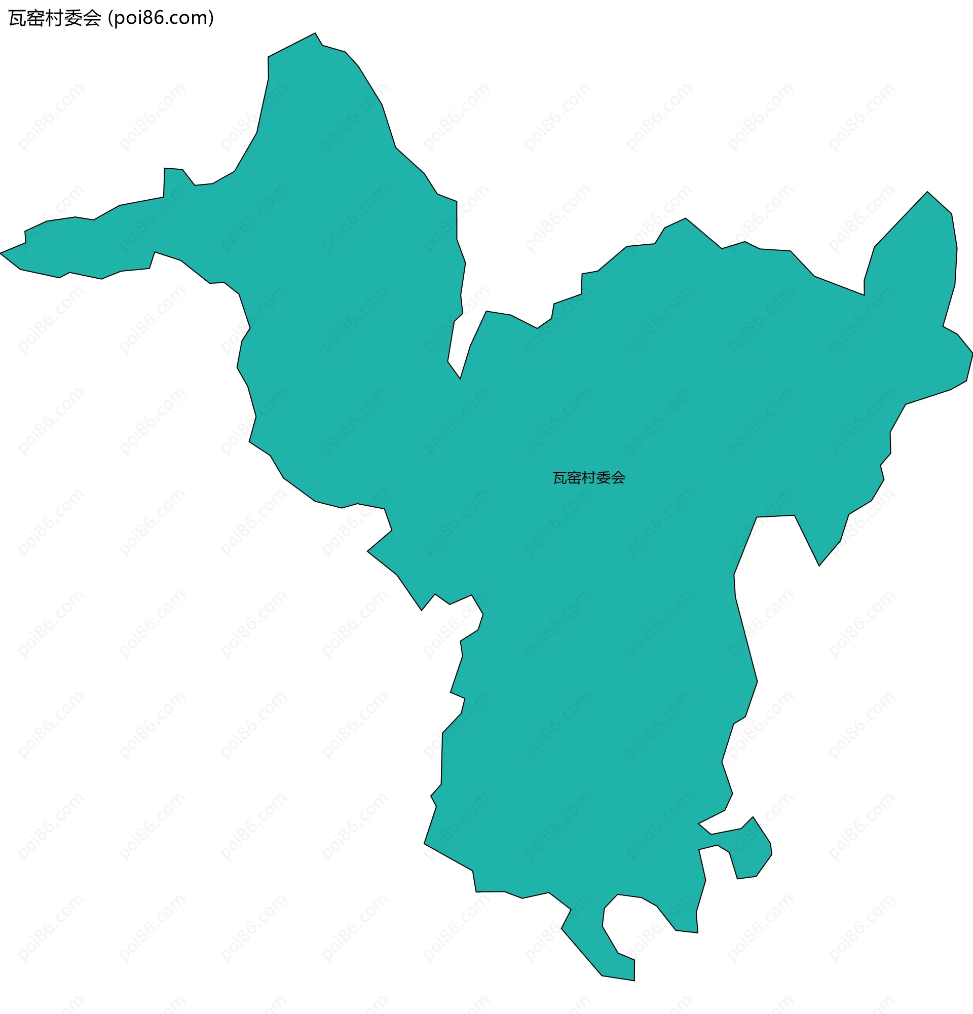 瓦窑村委会边界地图