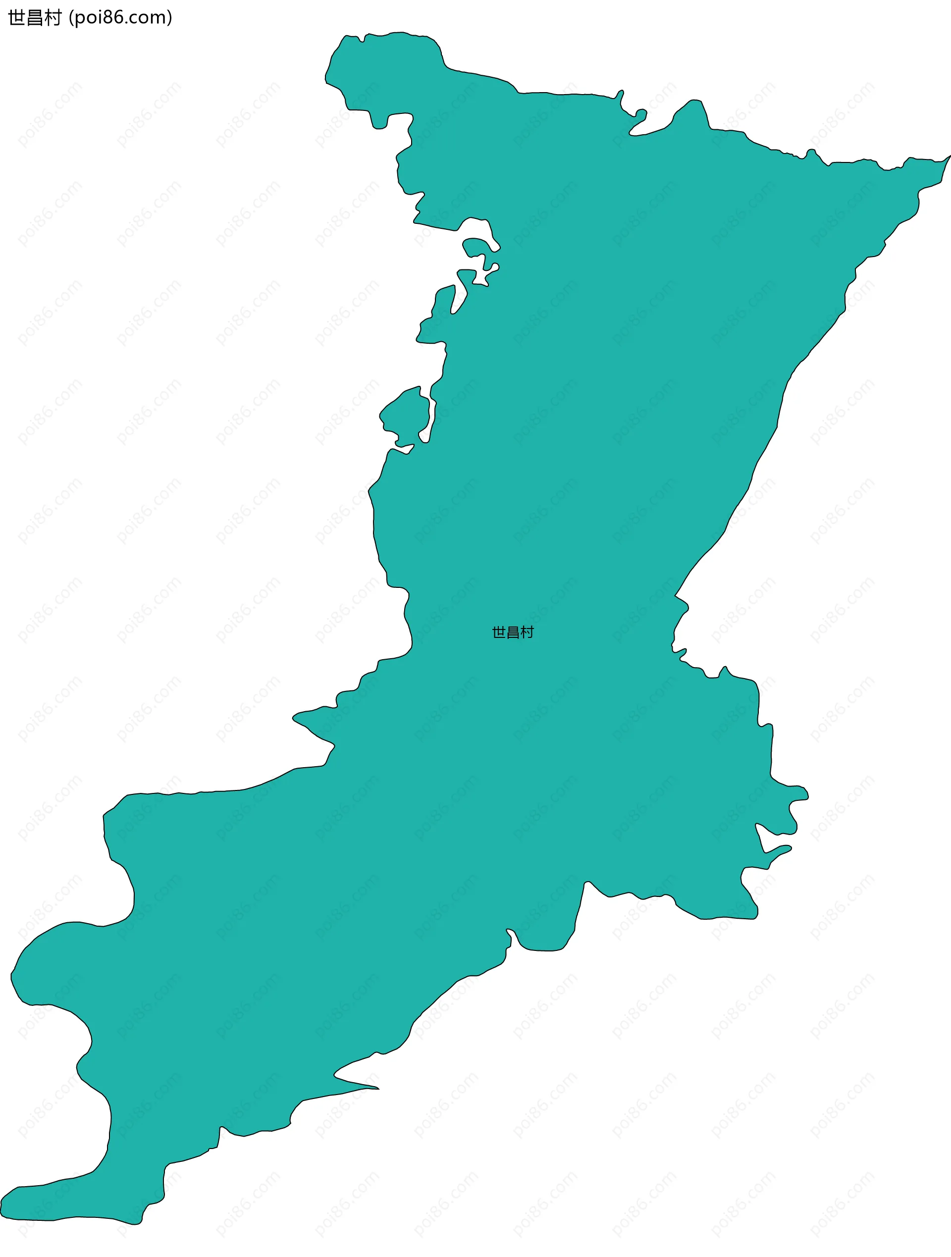 世昌村边界地图