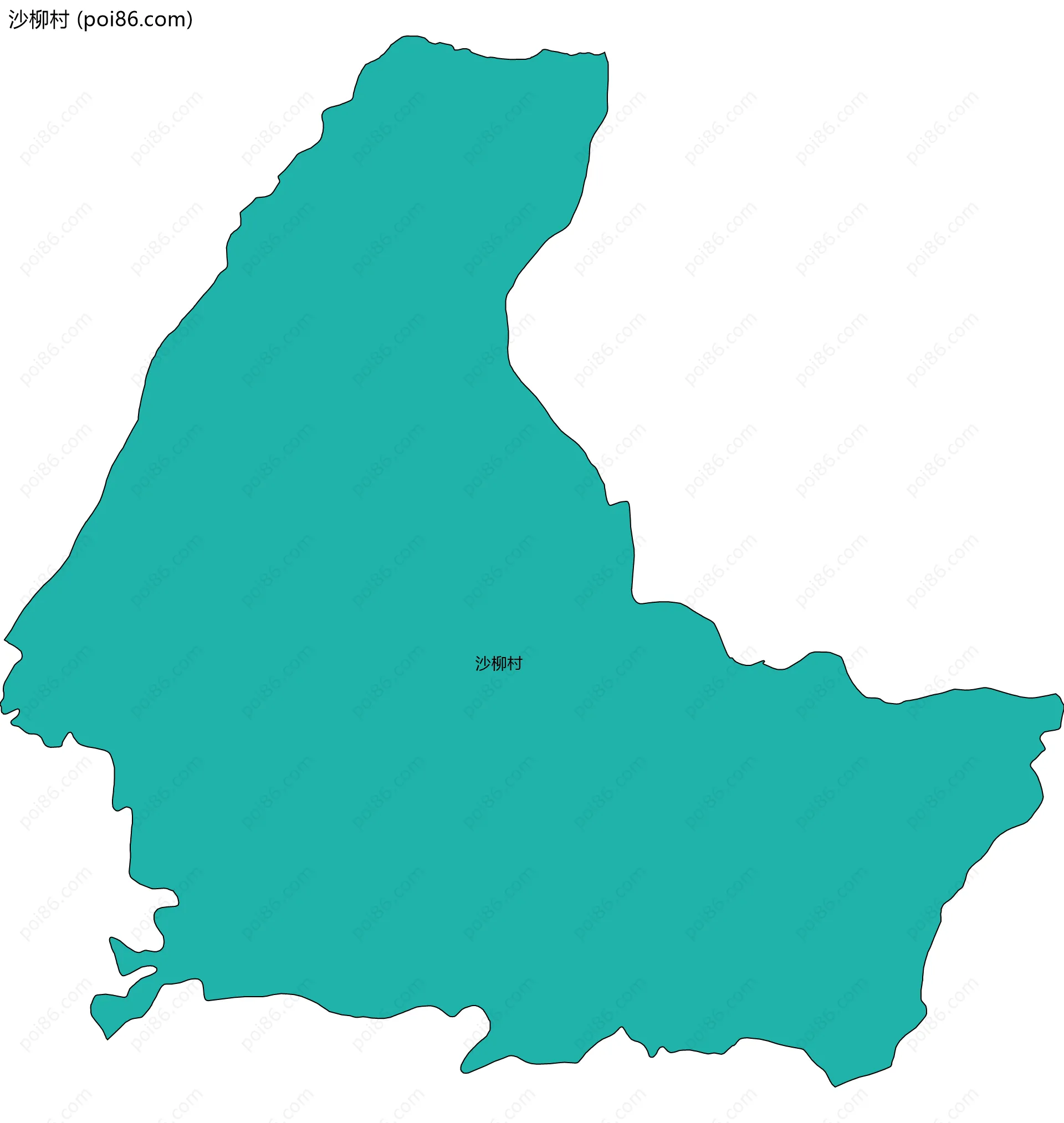 沙柳村边界地图