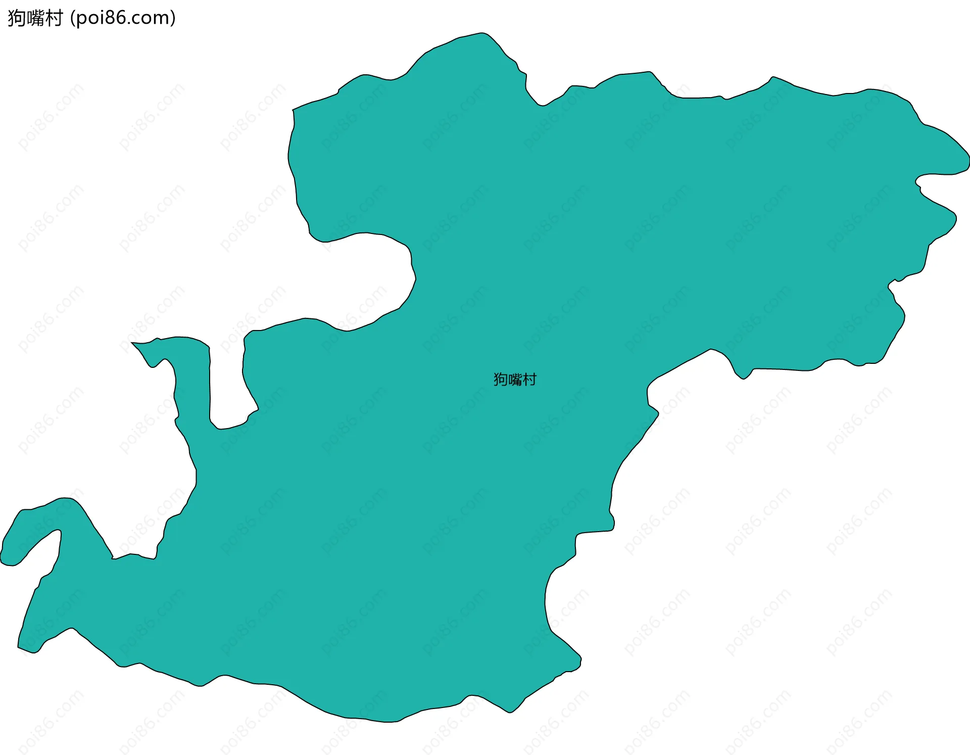 狗嘴村边界地图