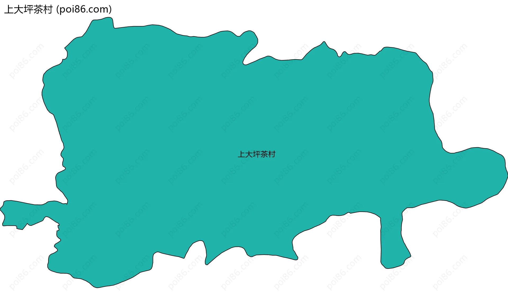 上大坪茶村边界地图