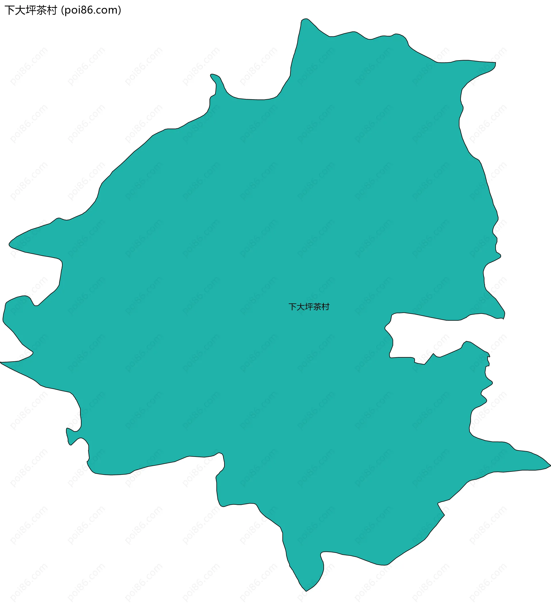 下大坪茶村边界地图