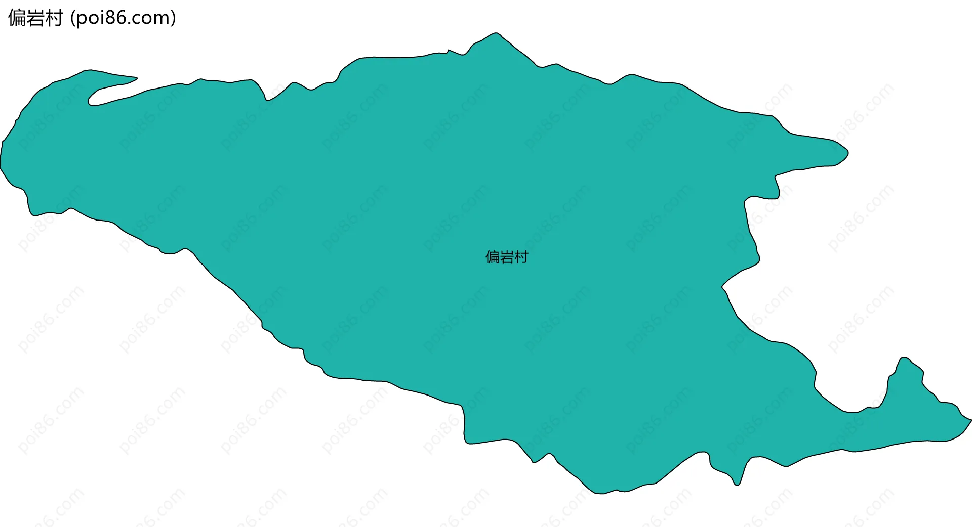 偏岩村边界地图