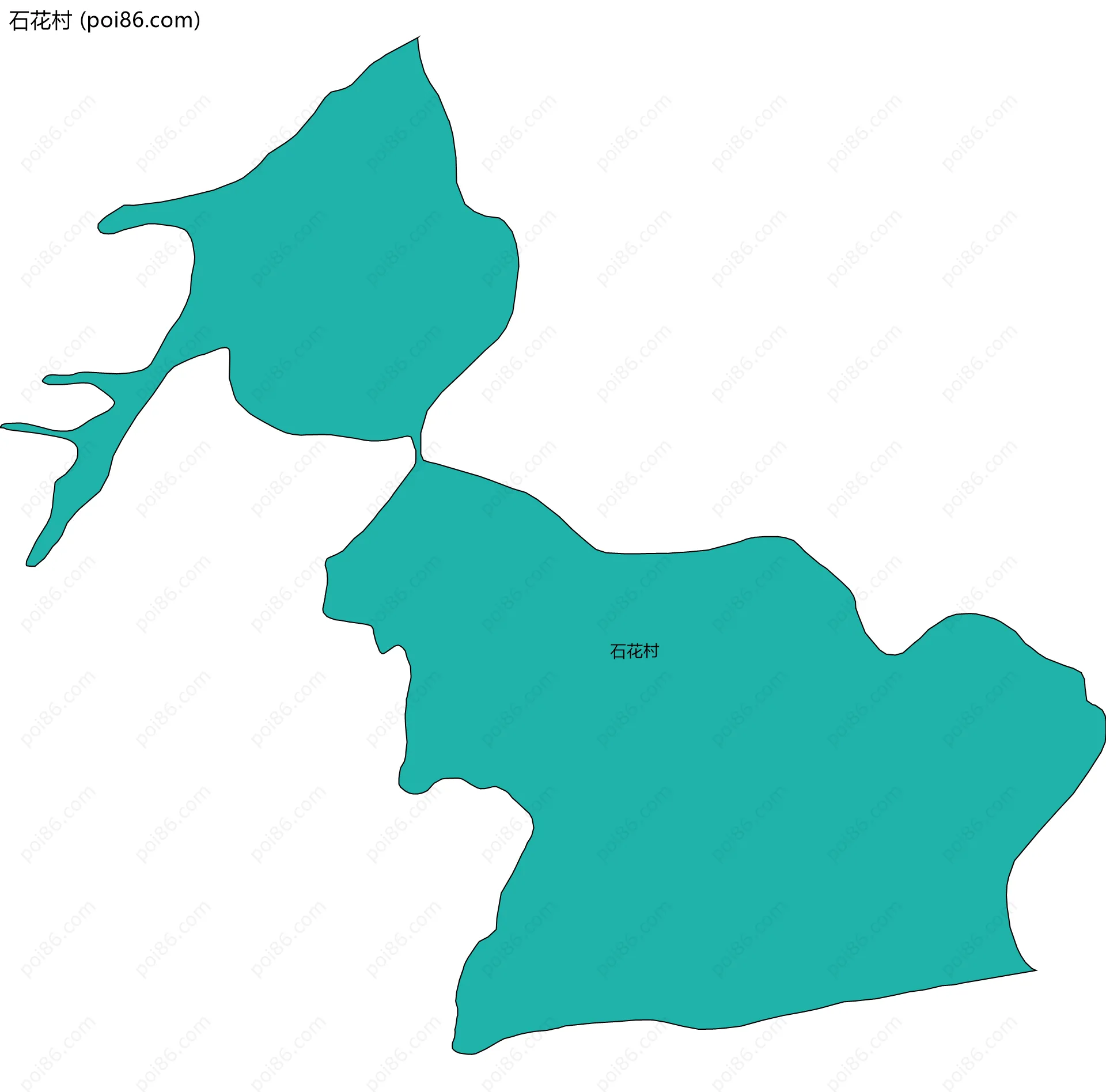 石花村边界地图