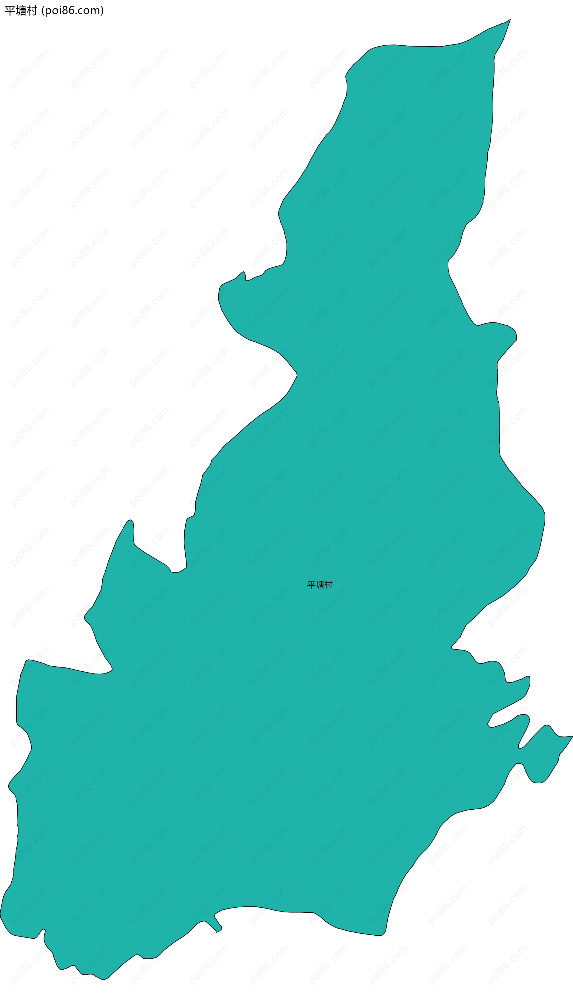 平塘村边界地图