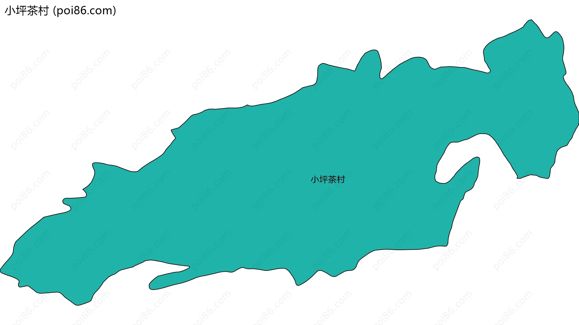 小坪茶村边界地图