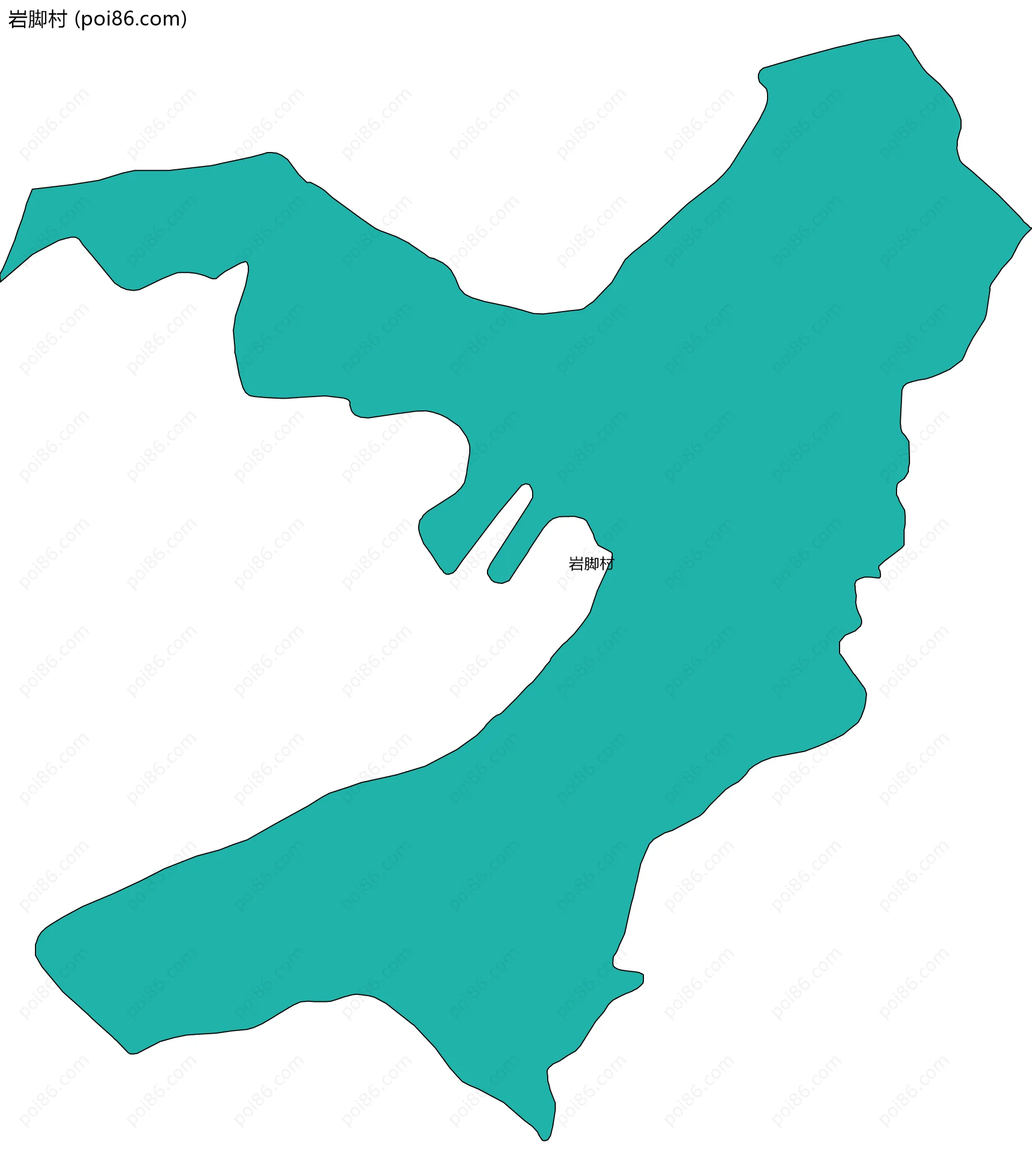 岩脚村边界地图