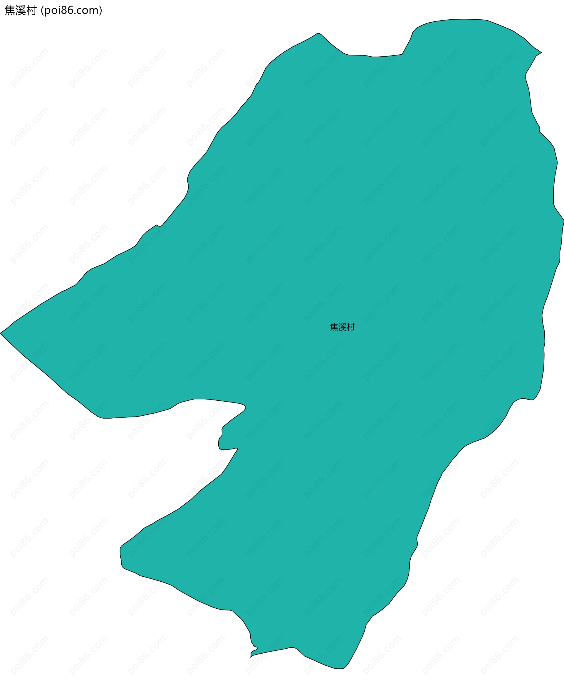 焦溪村边界地图