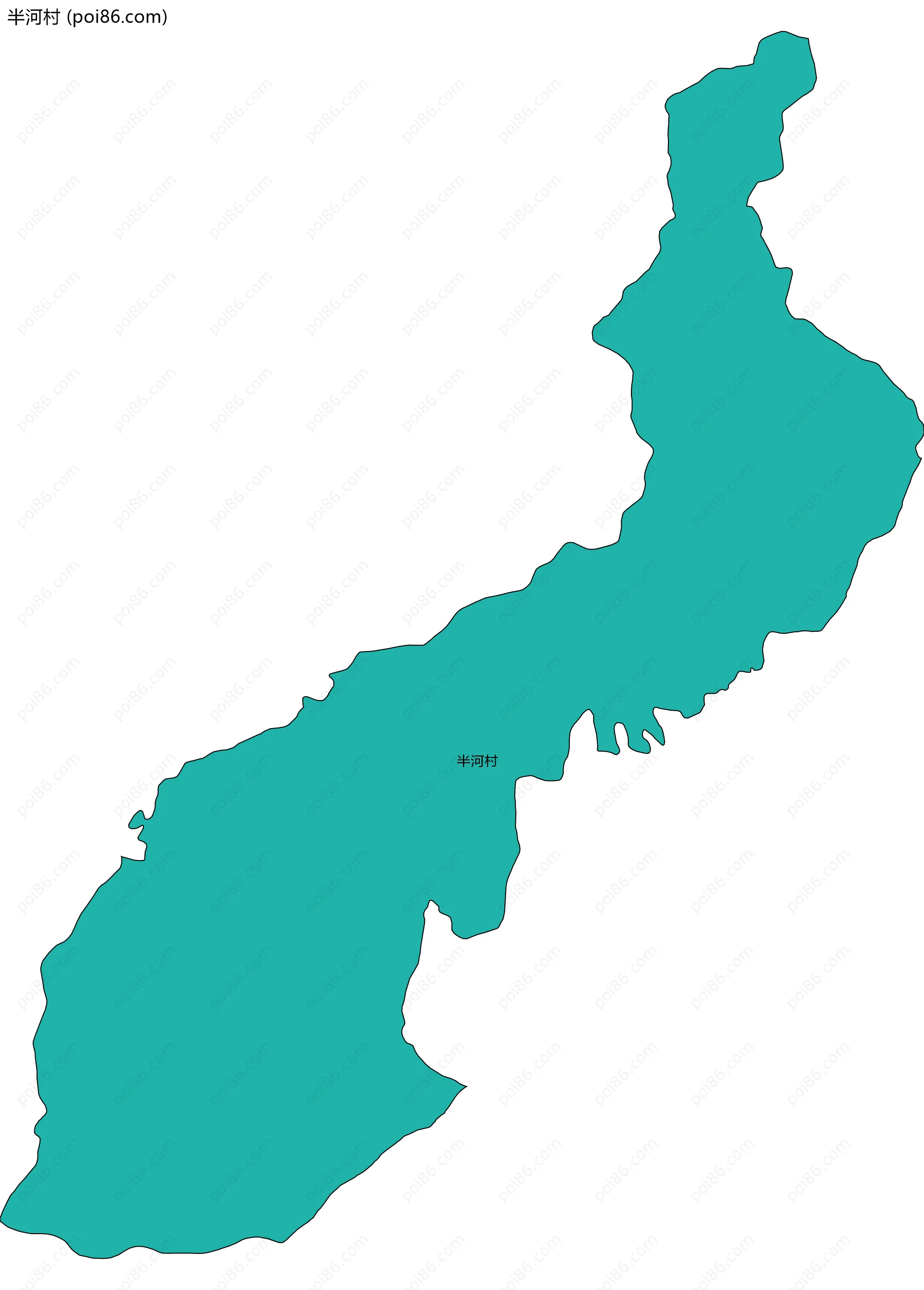 半河村边界地图