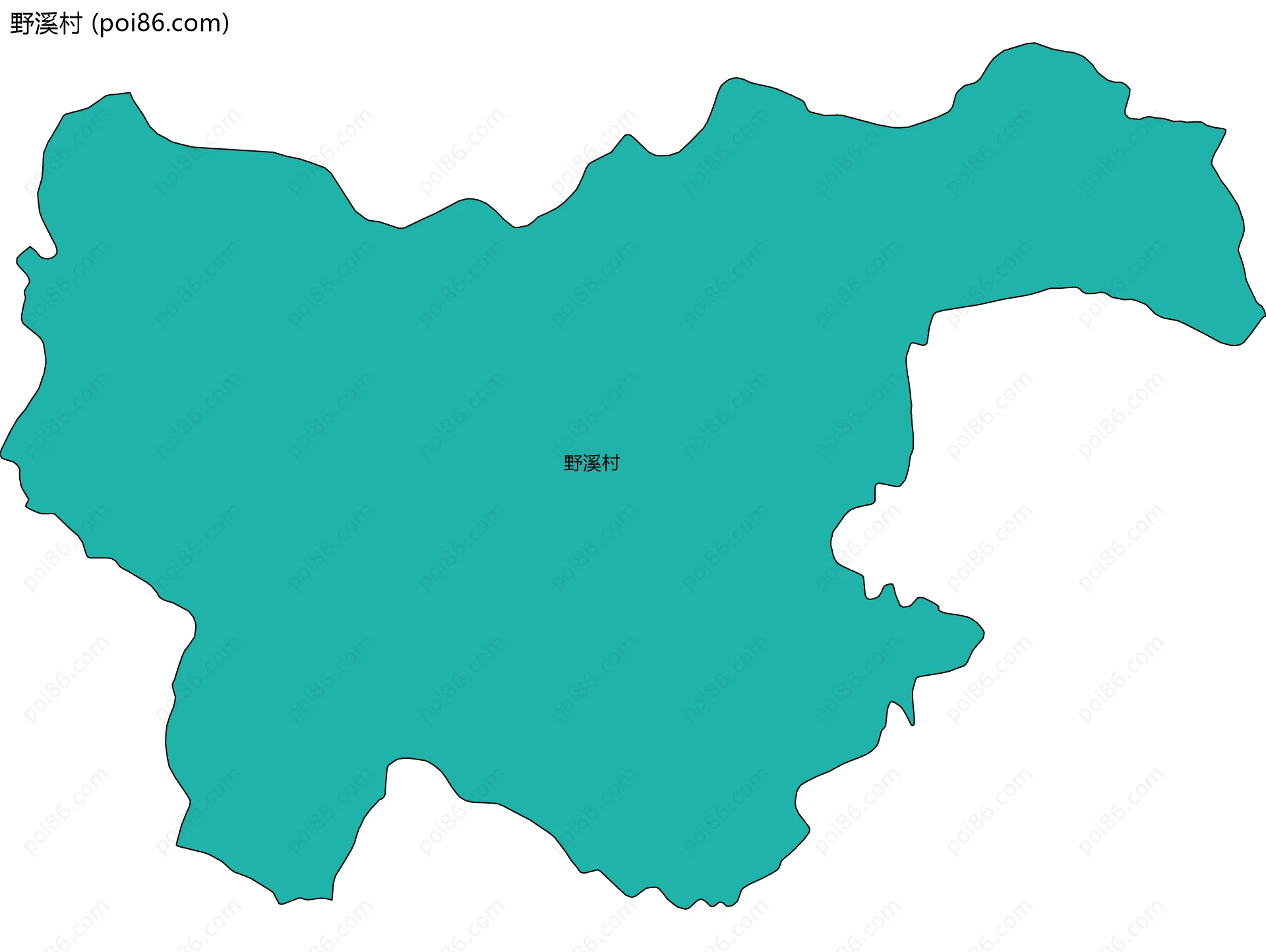 野溪村边界地图