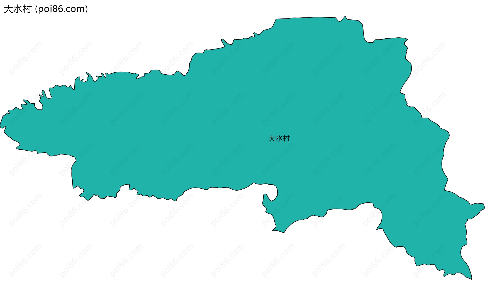 大水村边界地图
