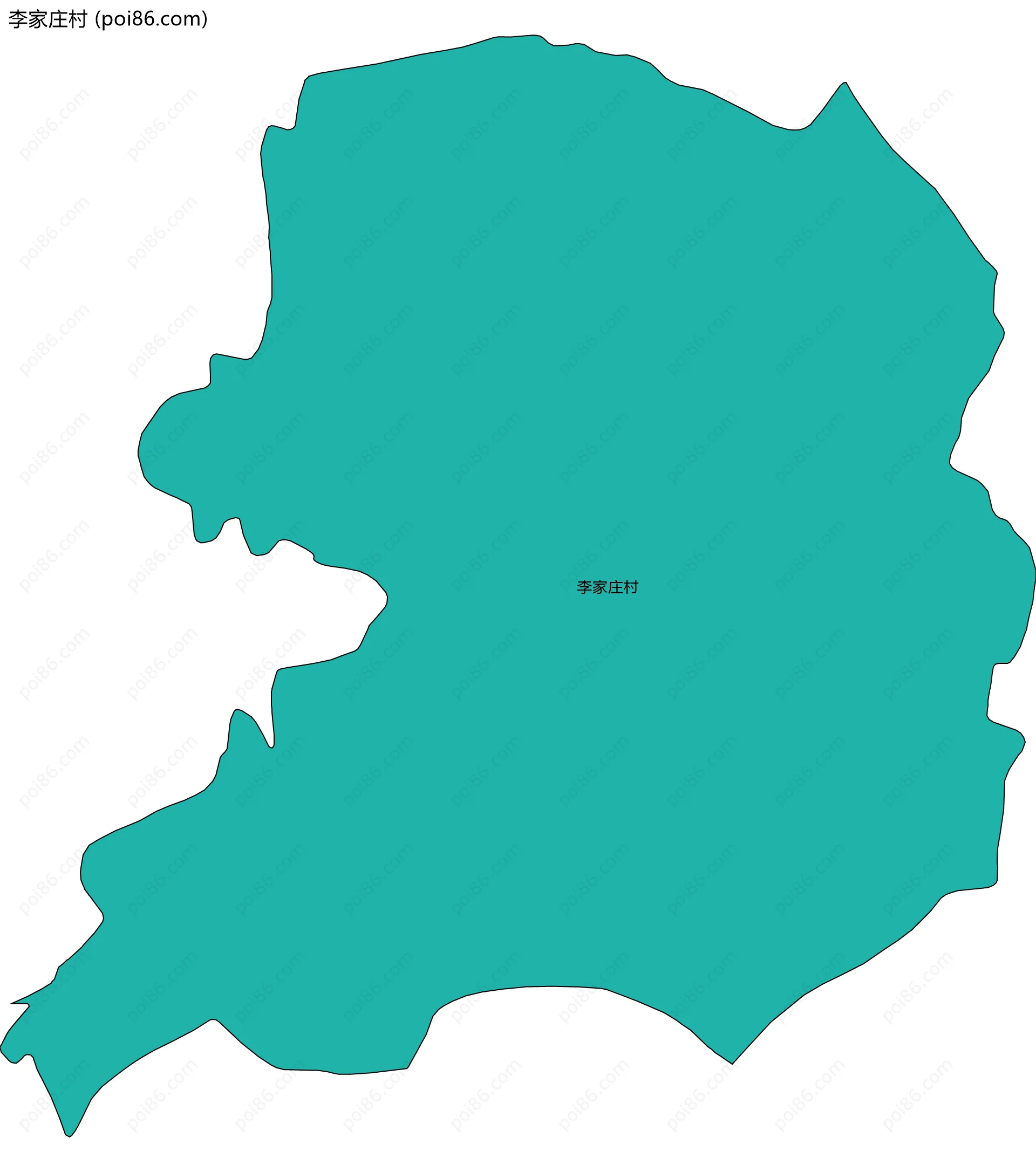 李家庄村边界地图