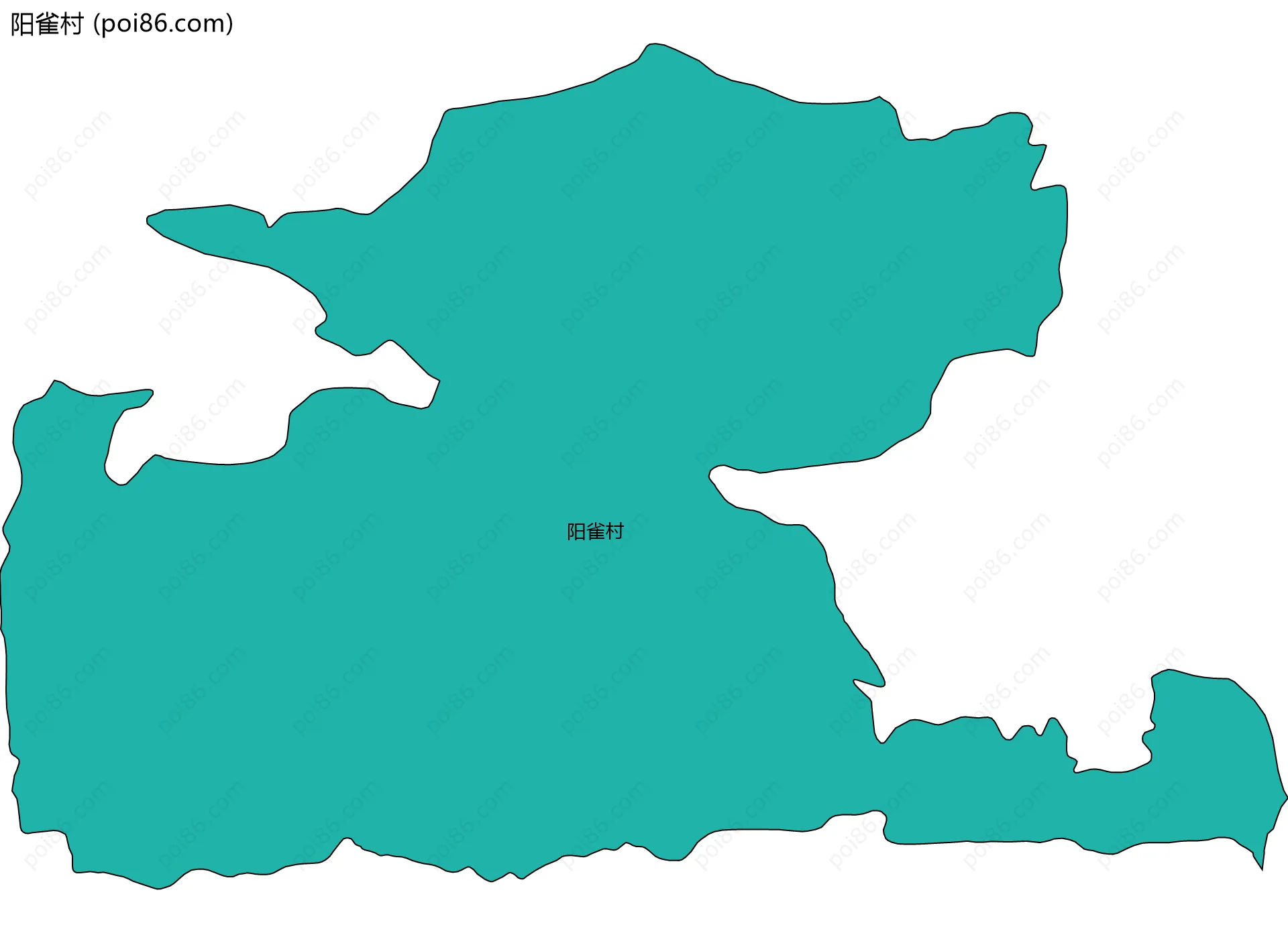 阳雀村边界地图