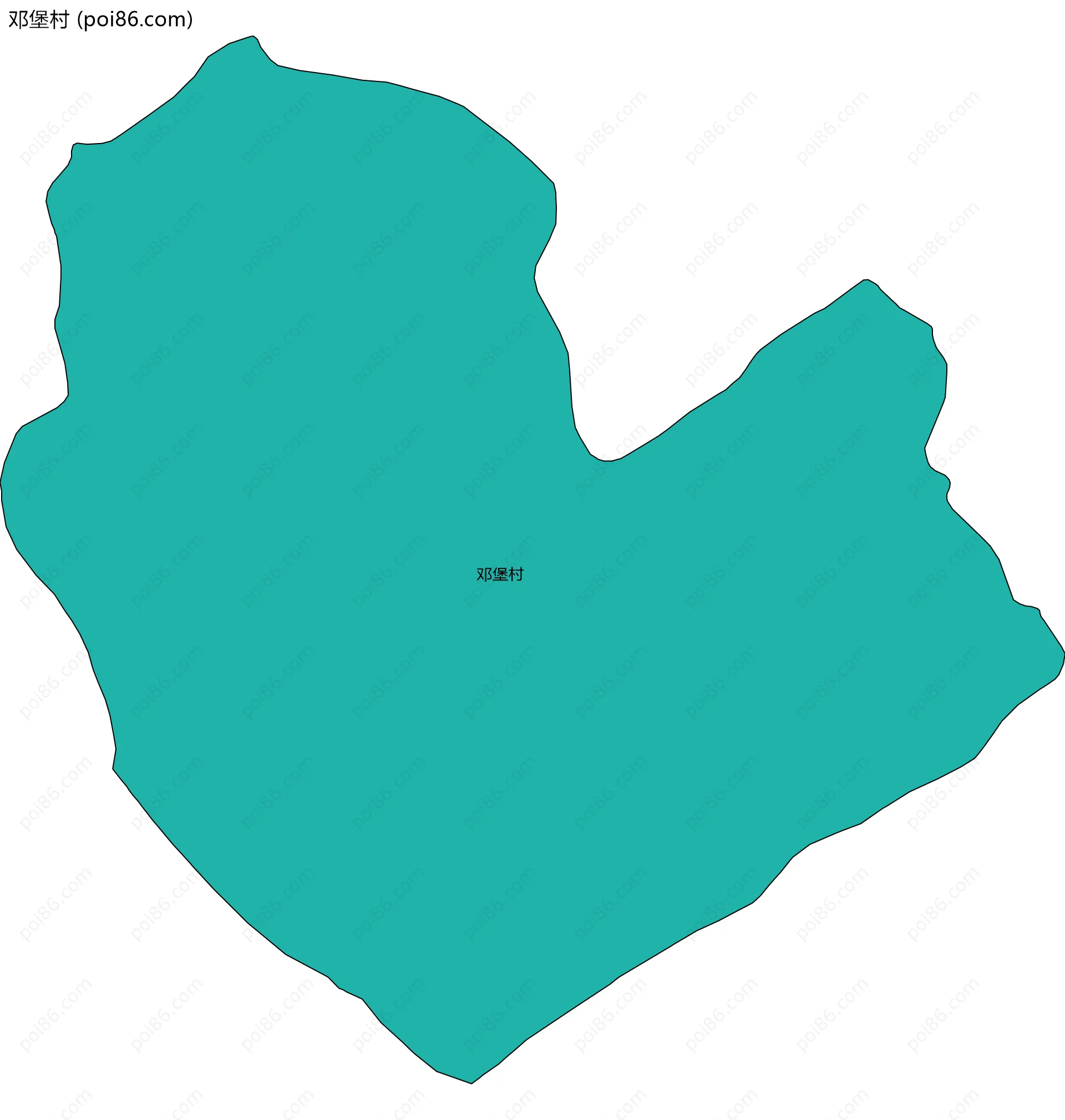 邓堡村边界地图