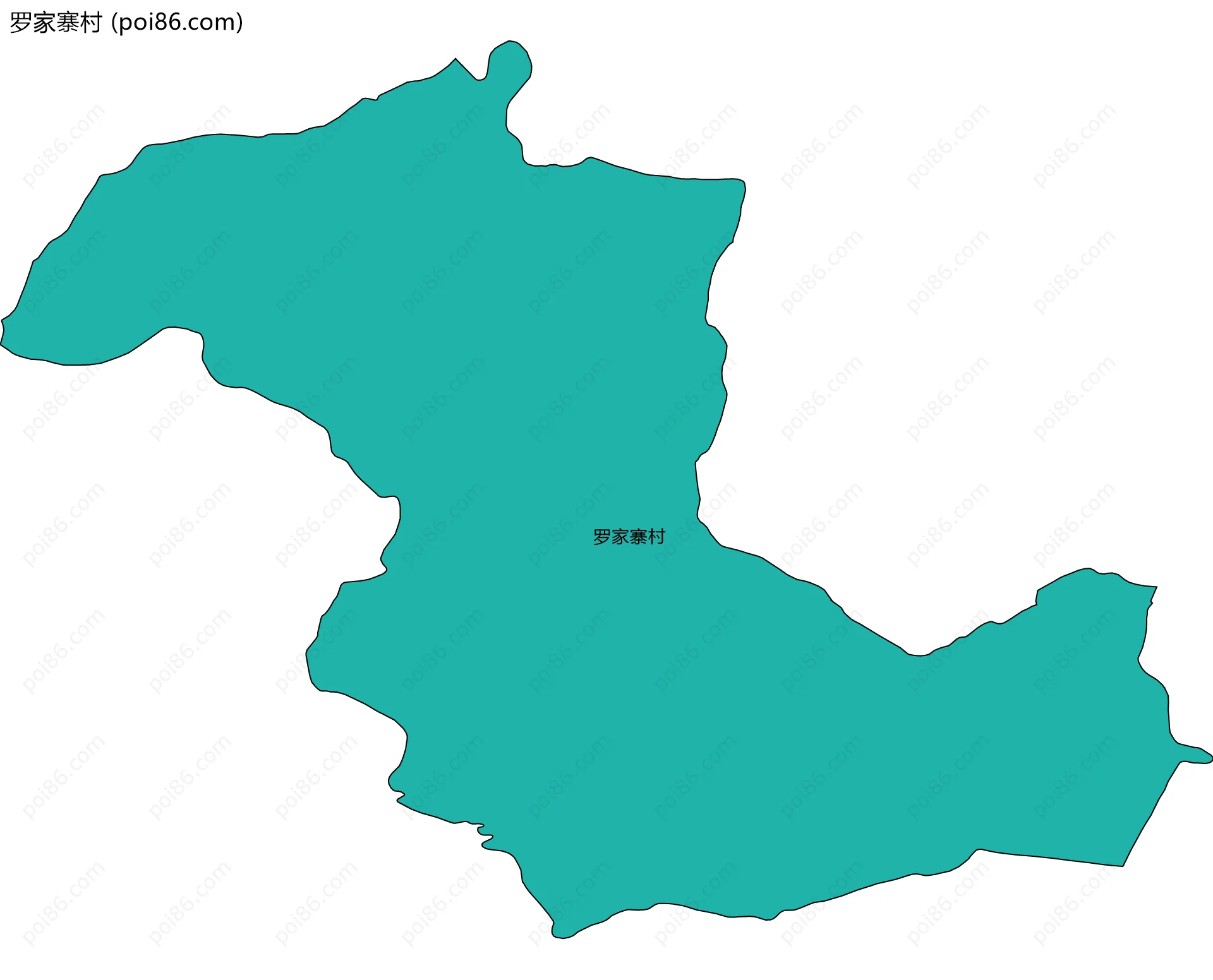 罗家寨村边界地图