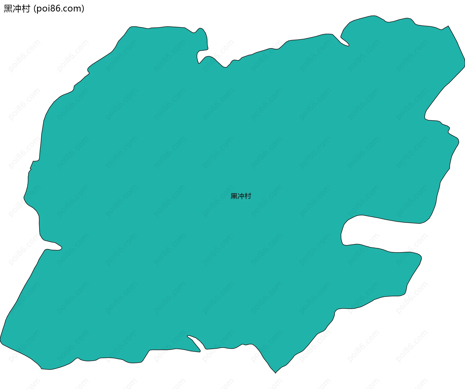 黑冲村边界地图