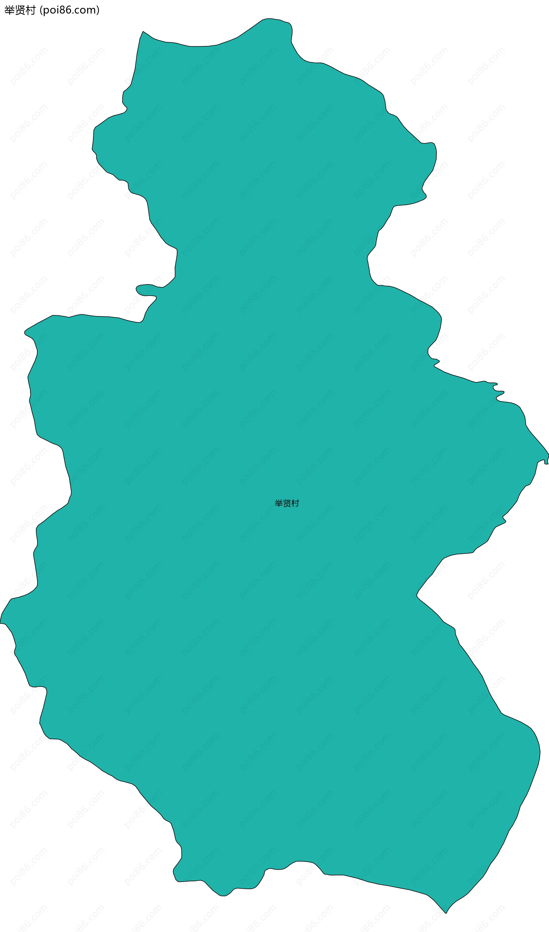 举贤村边界地图