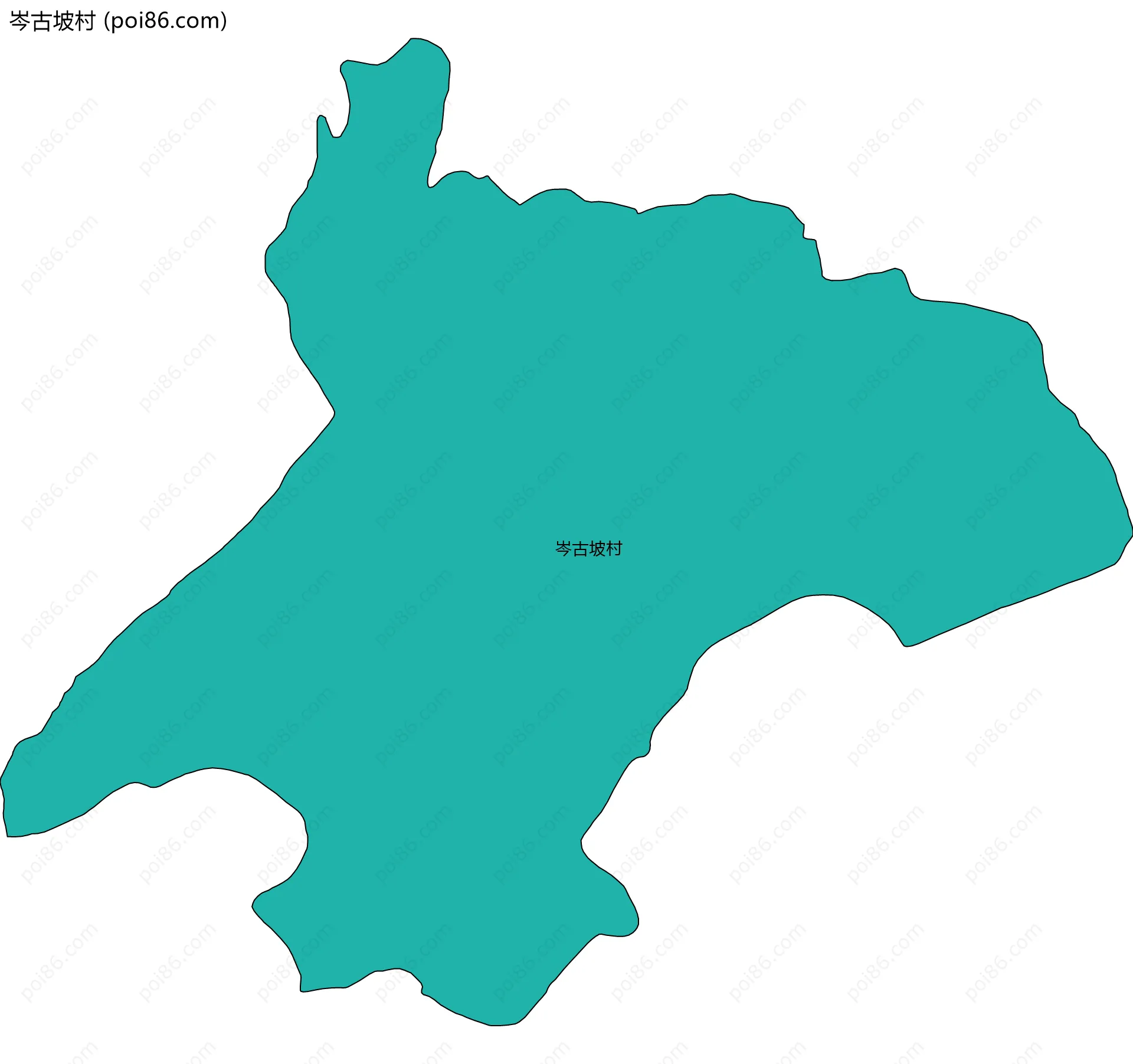 岑古坡村边界地图