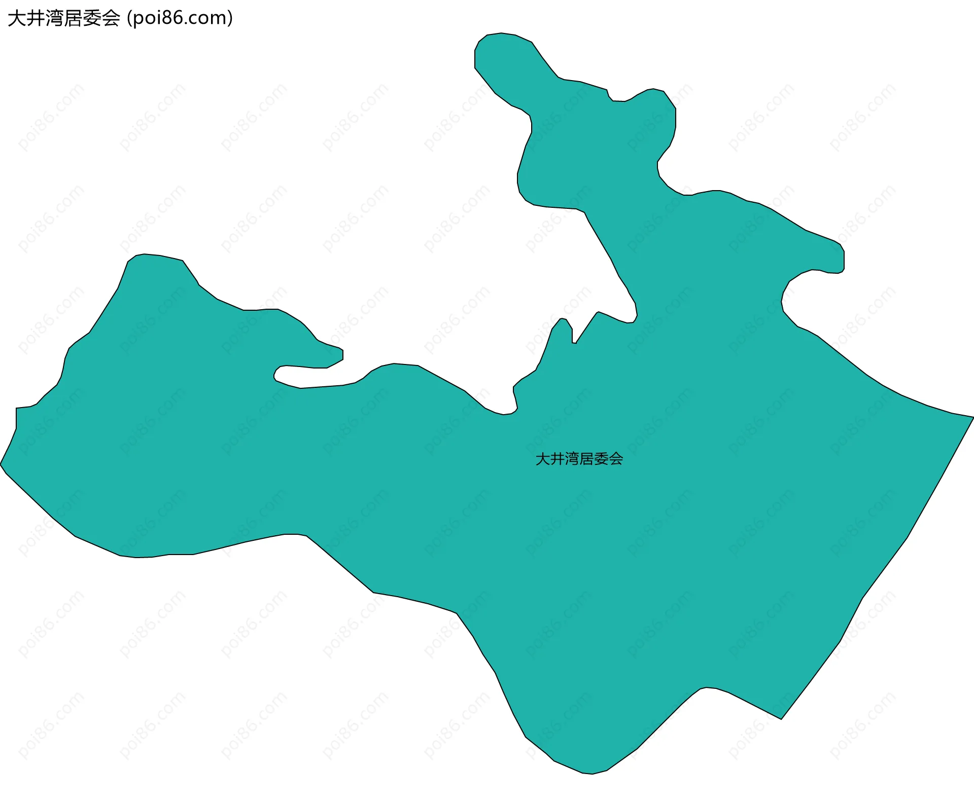 大井湾居委会边界地图