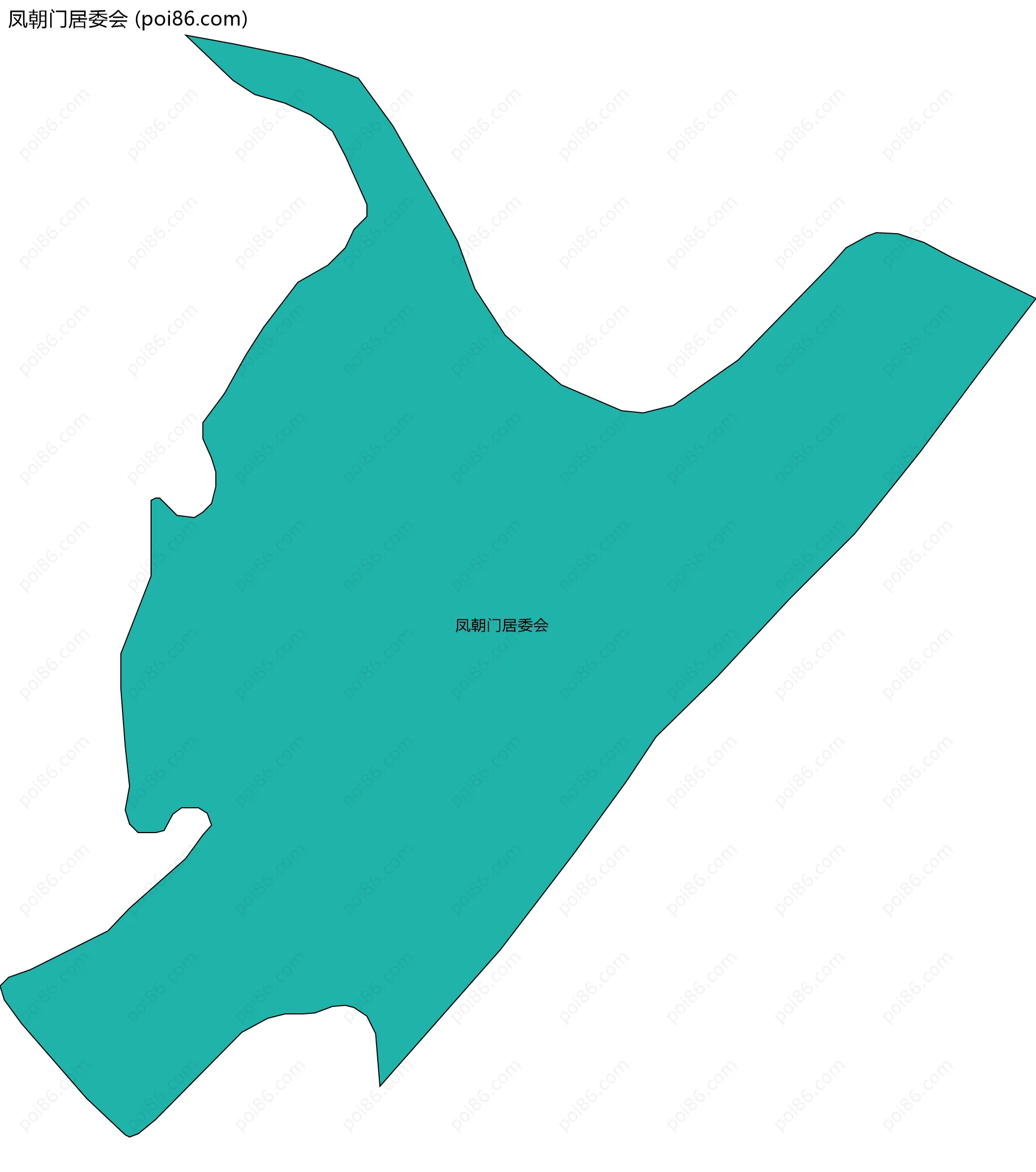凤朝门居委会边界地图