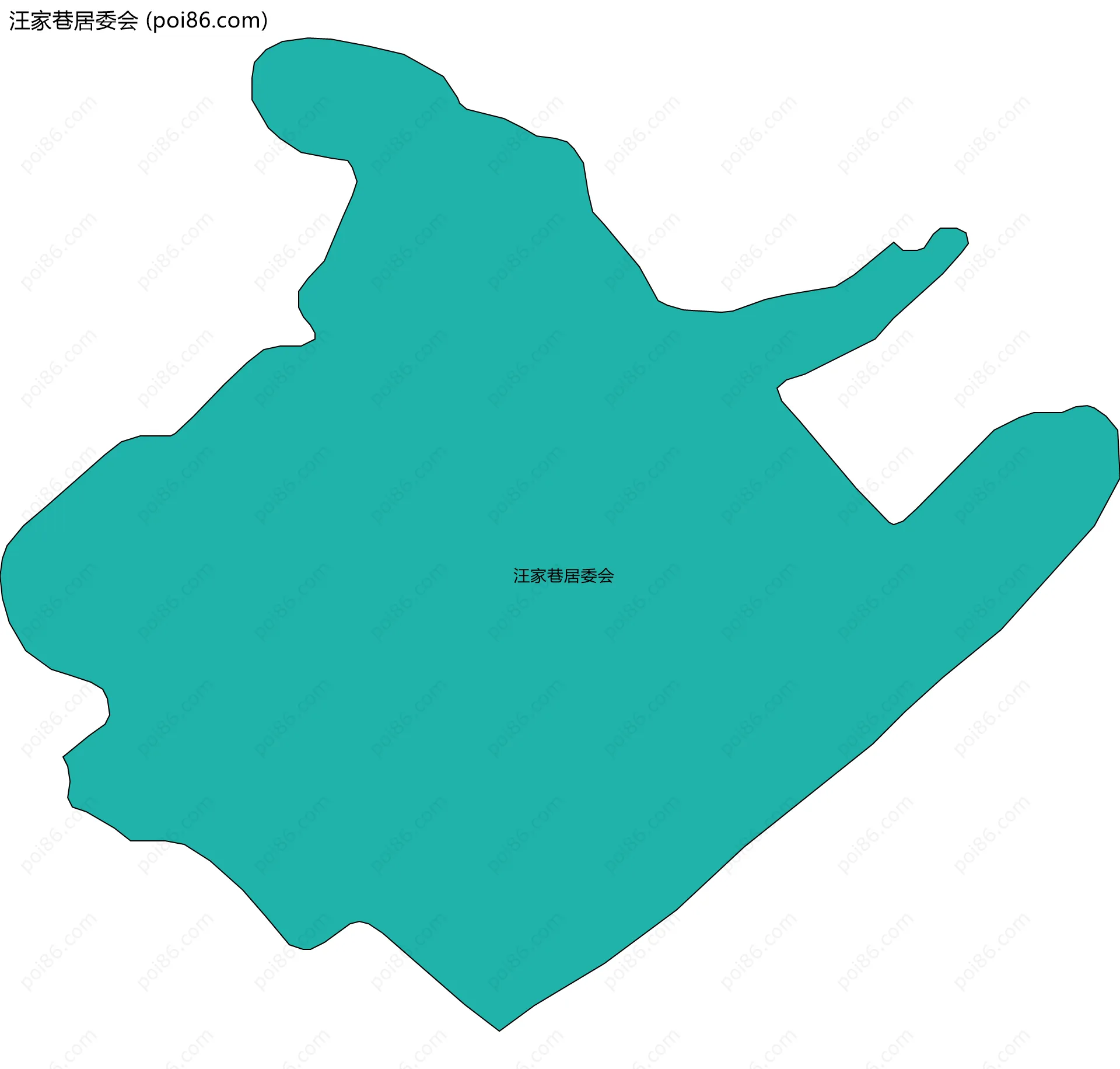 汪家巷居委会边界地图