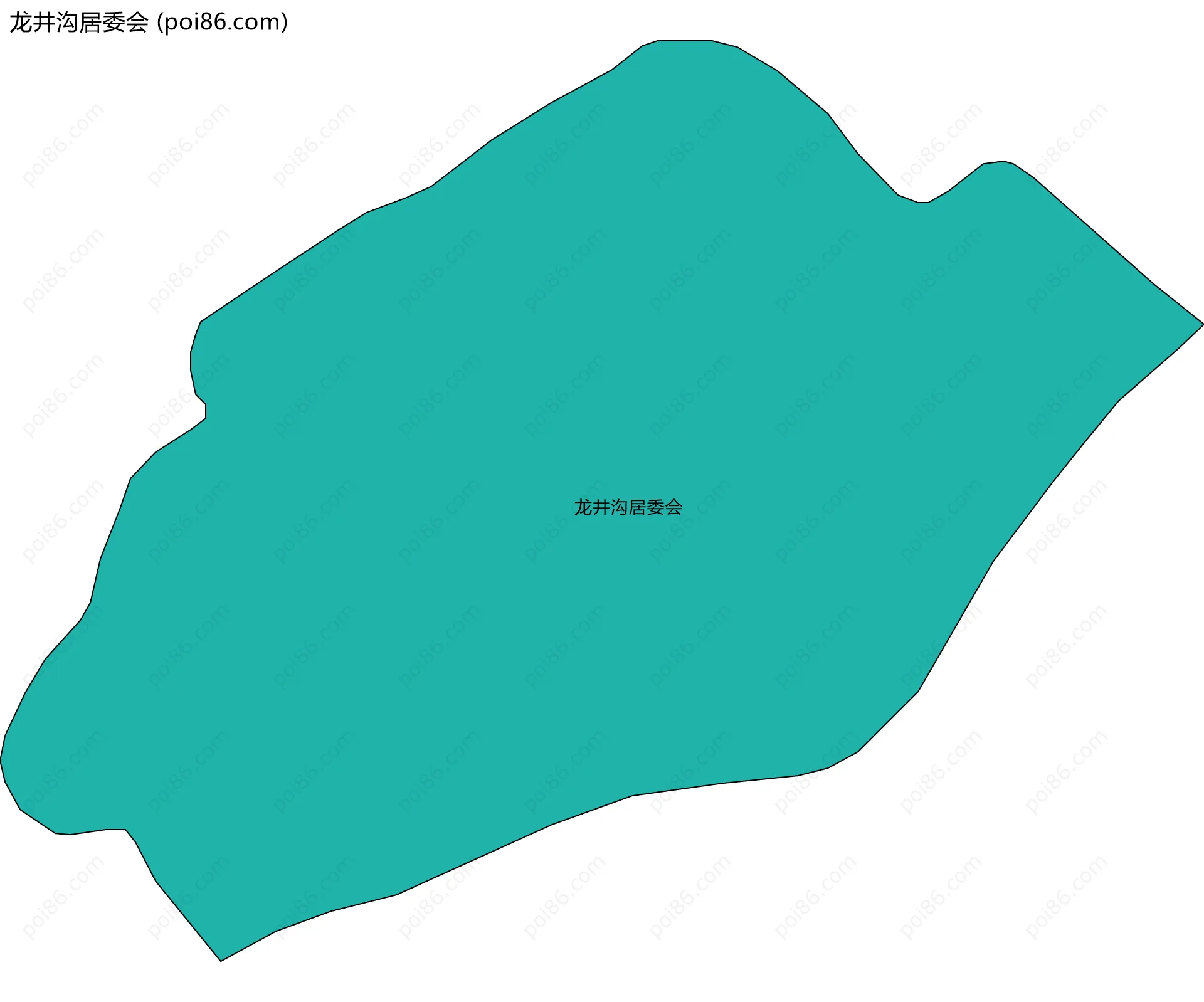 龙井沟居委会边界地图