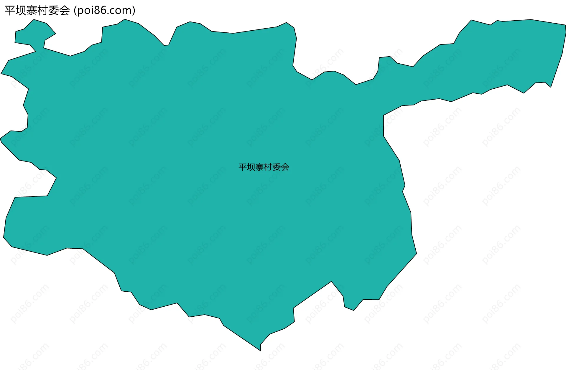 平坝寨村委会边界地图