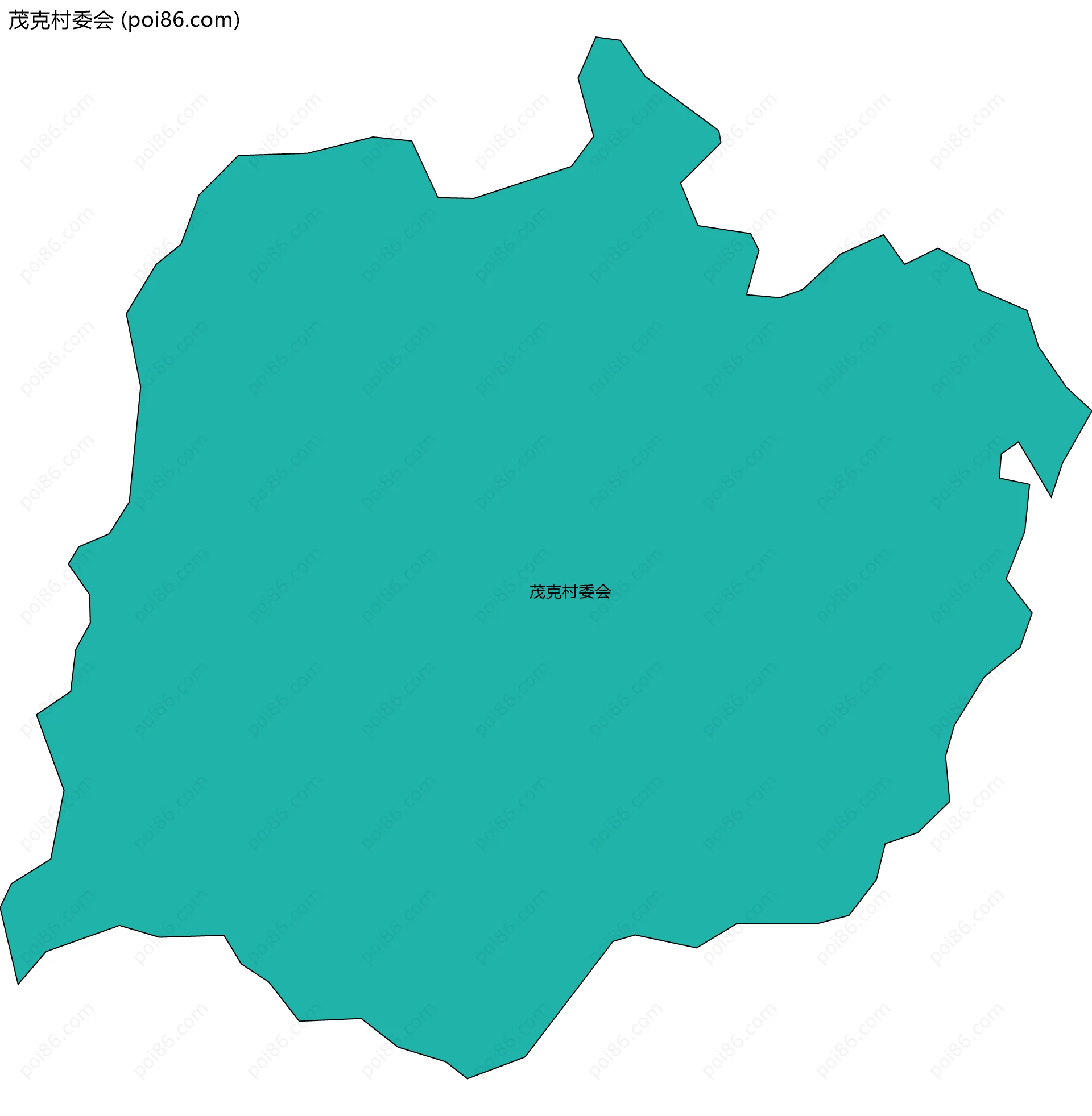 茂克村委会边界地图