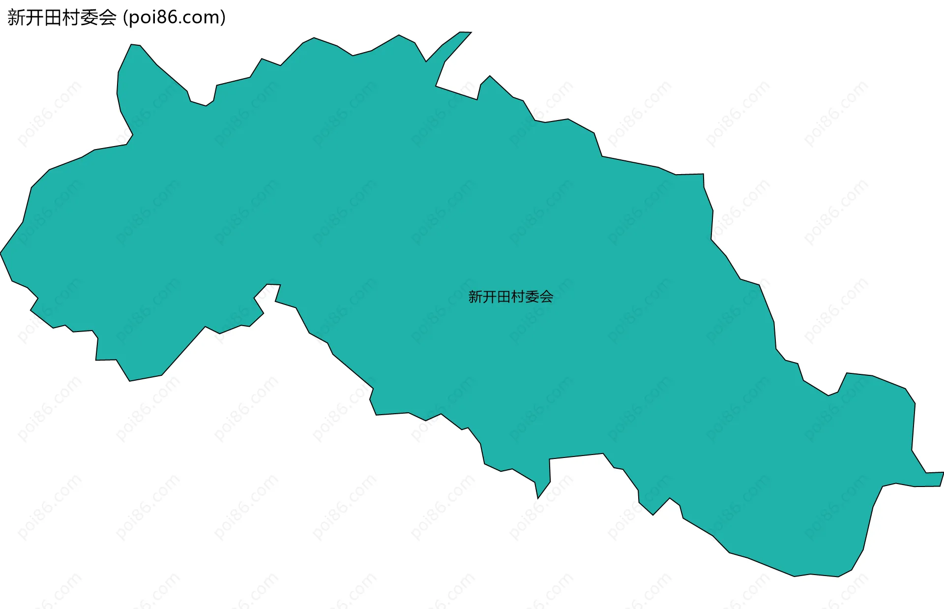 新开田村委会边界地图