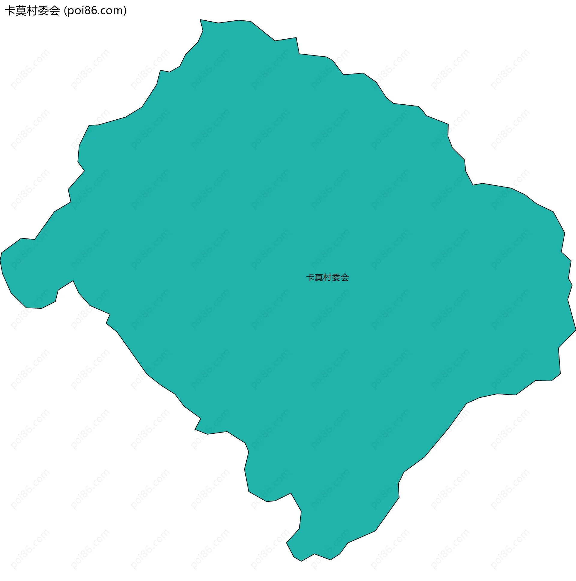 卡莫村委会边界地图