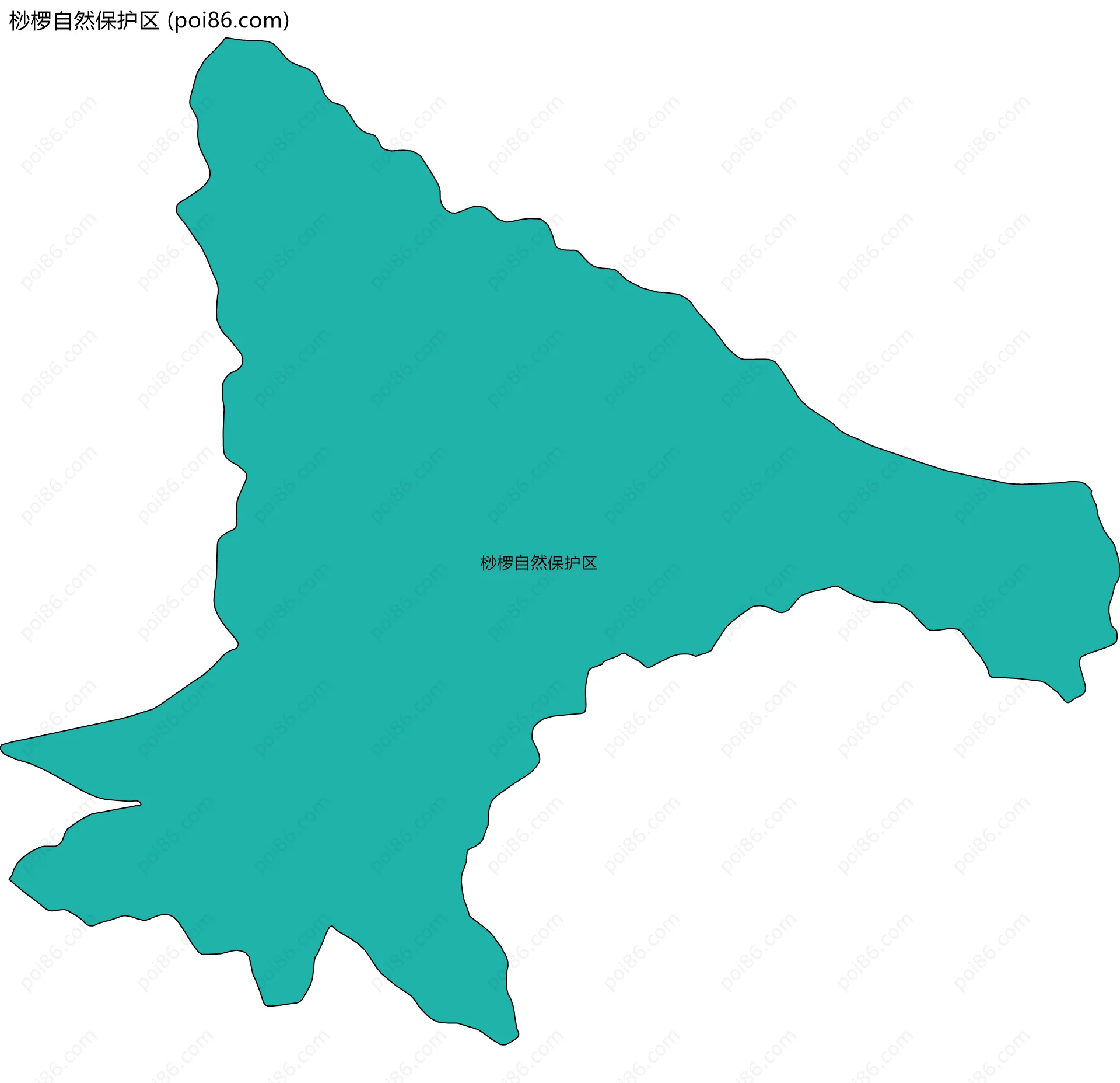 桫椤自然保护区边界地图