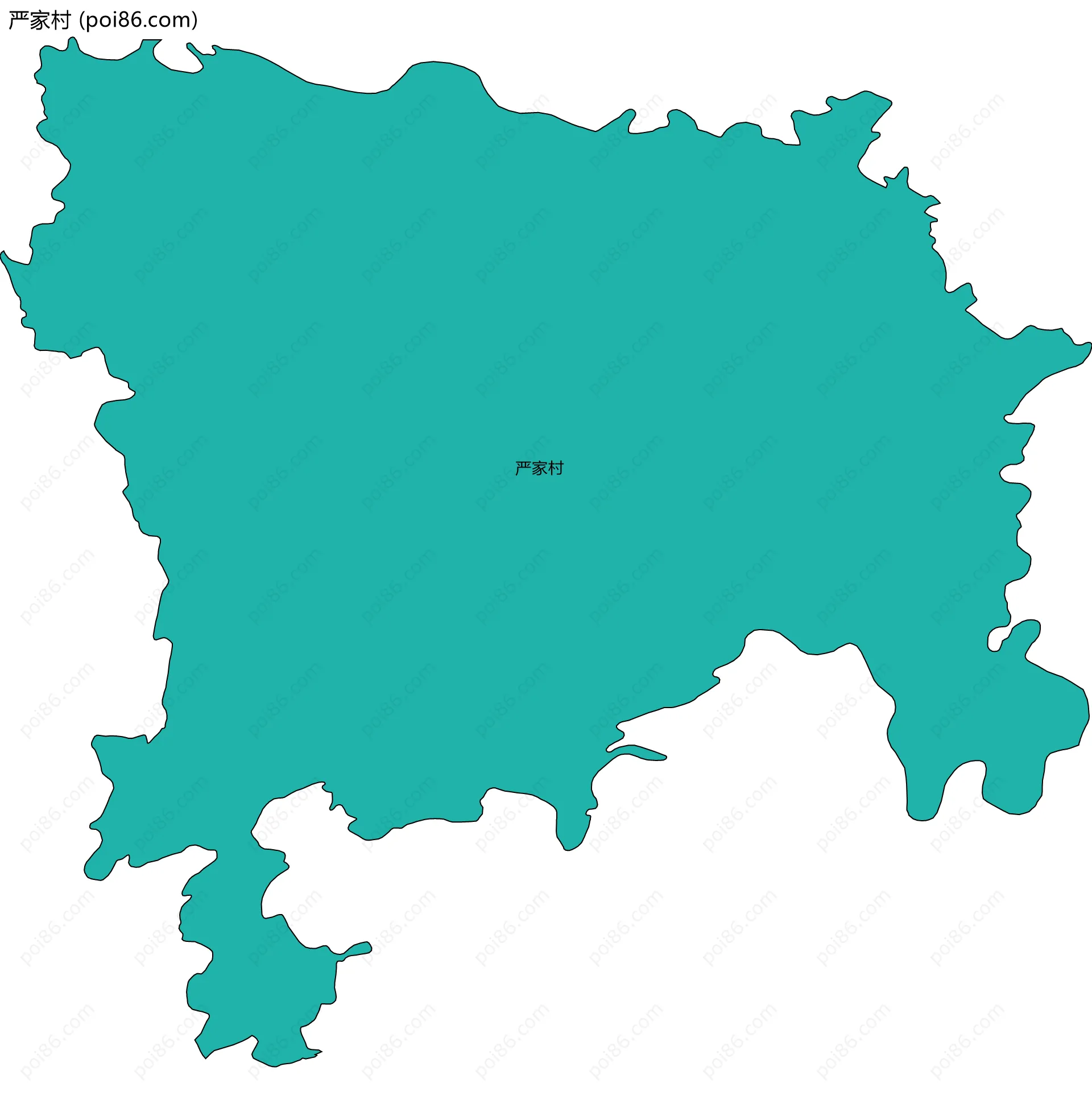 严家村边界地图