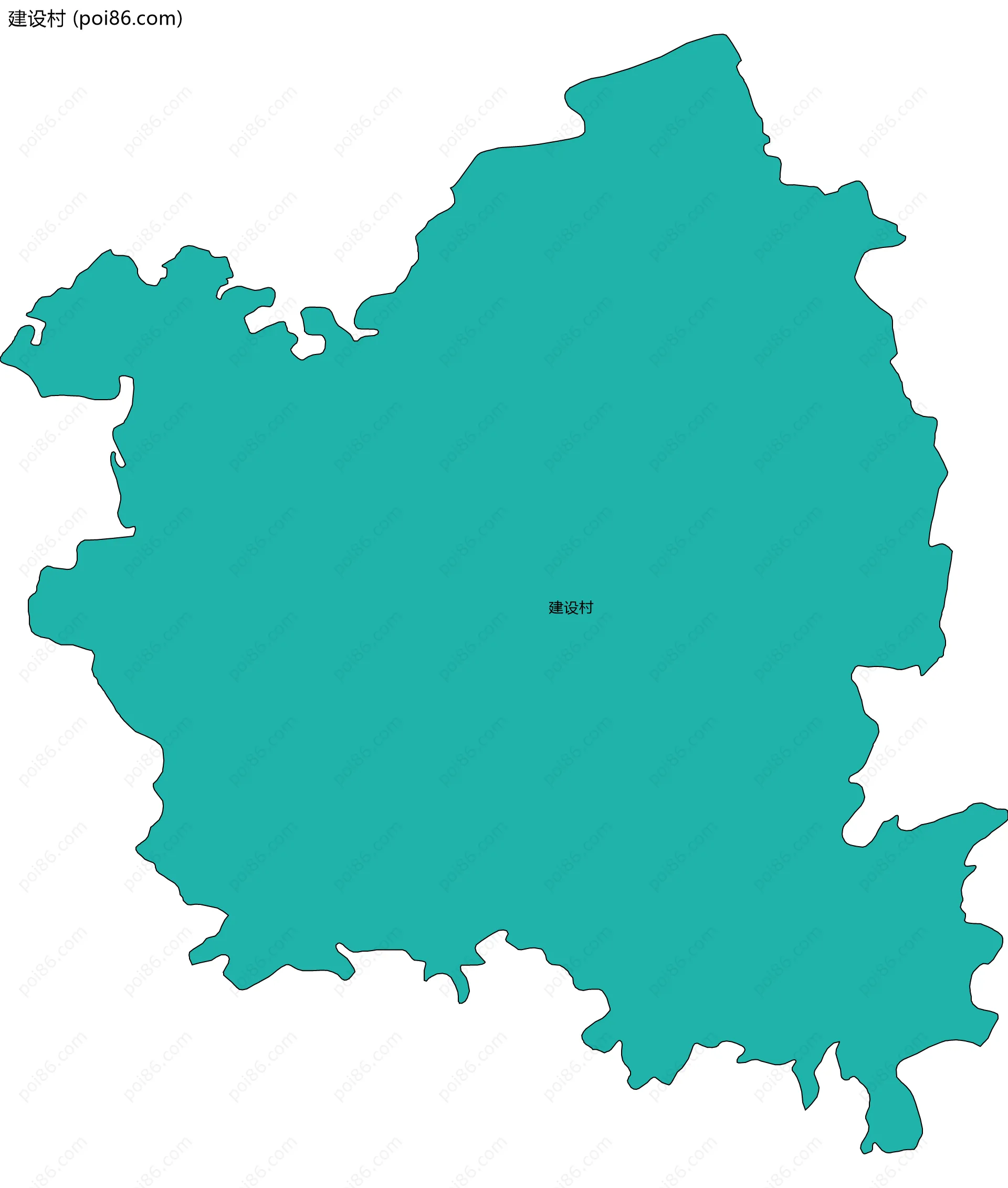 建设村边界地图