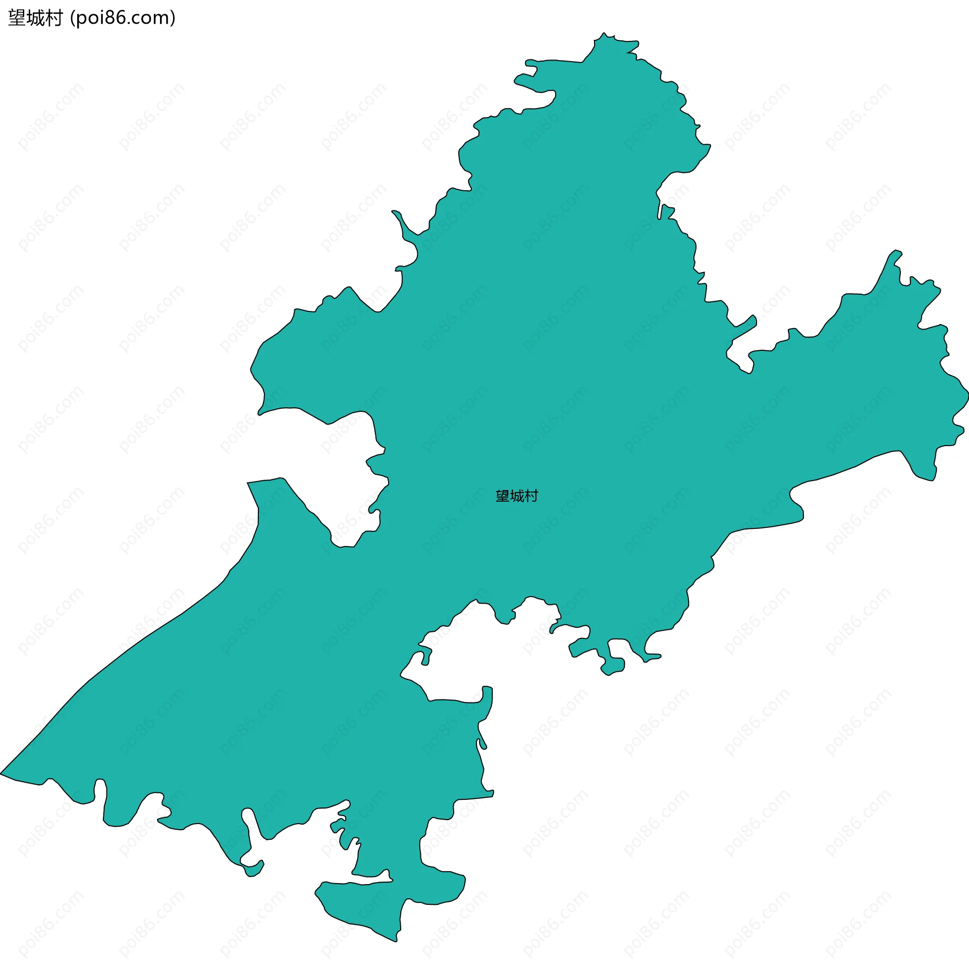 望城村边界地图