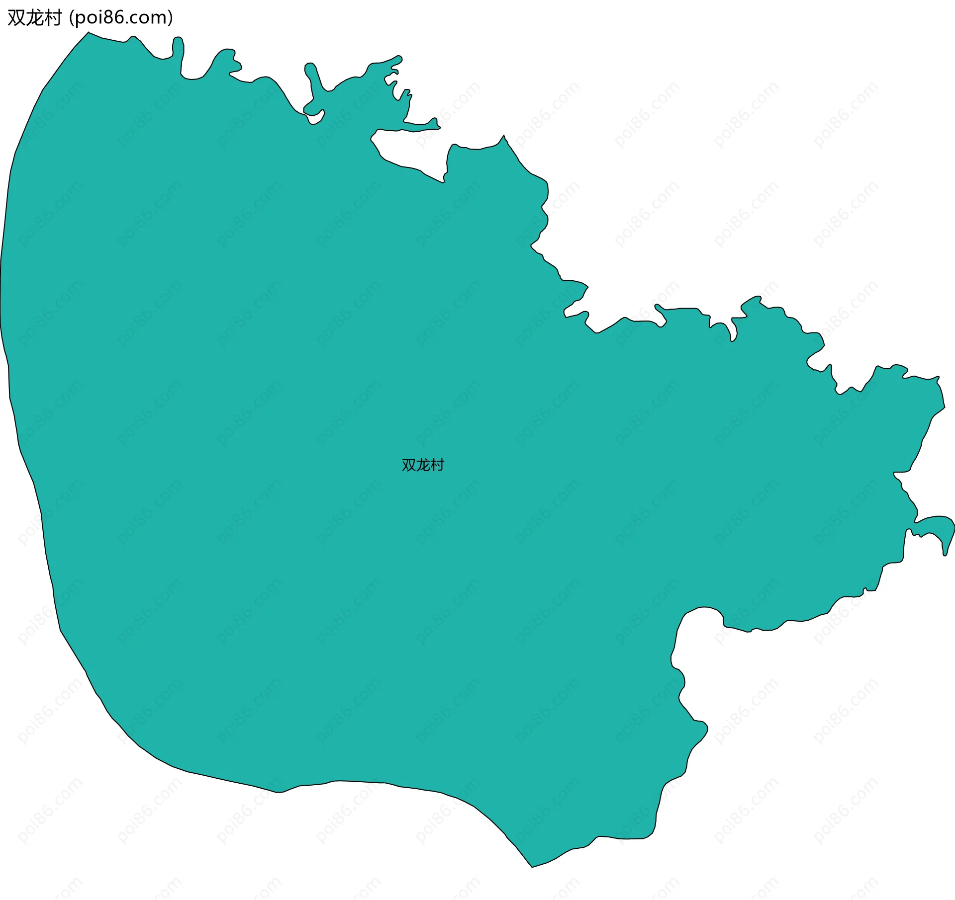 双龙村边界地图
