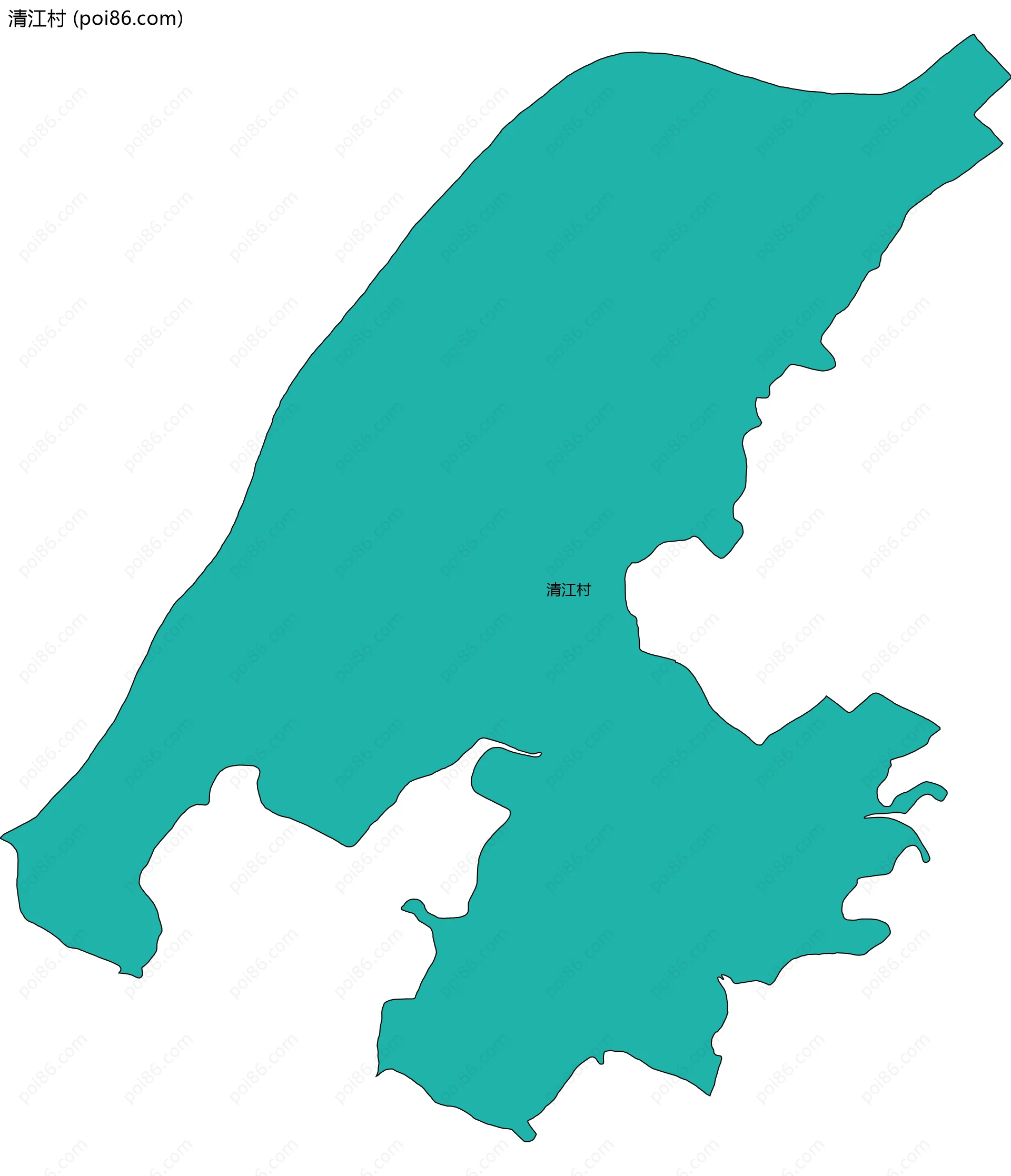 清江村边界地图