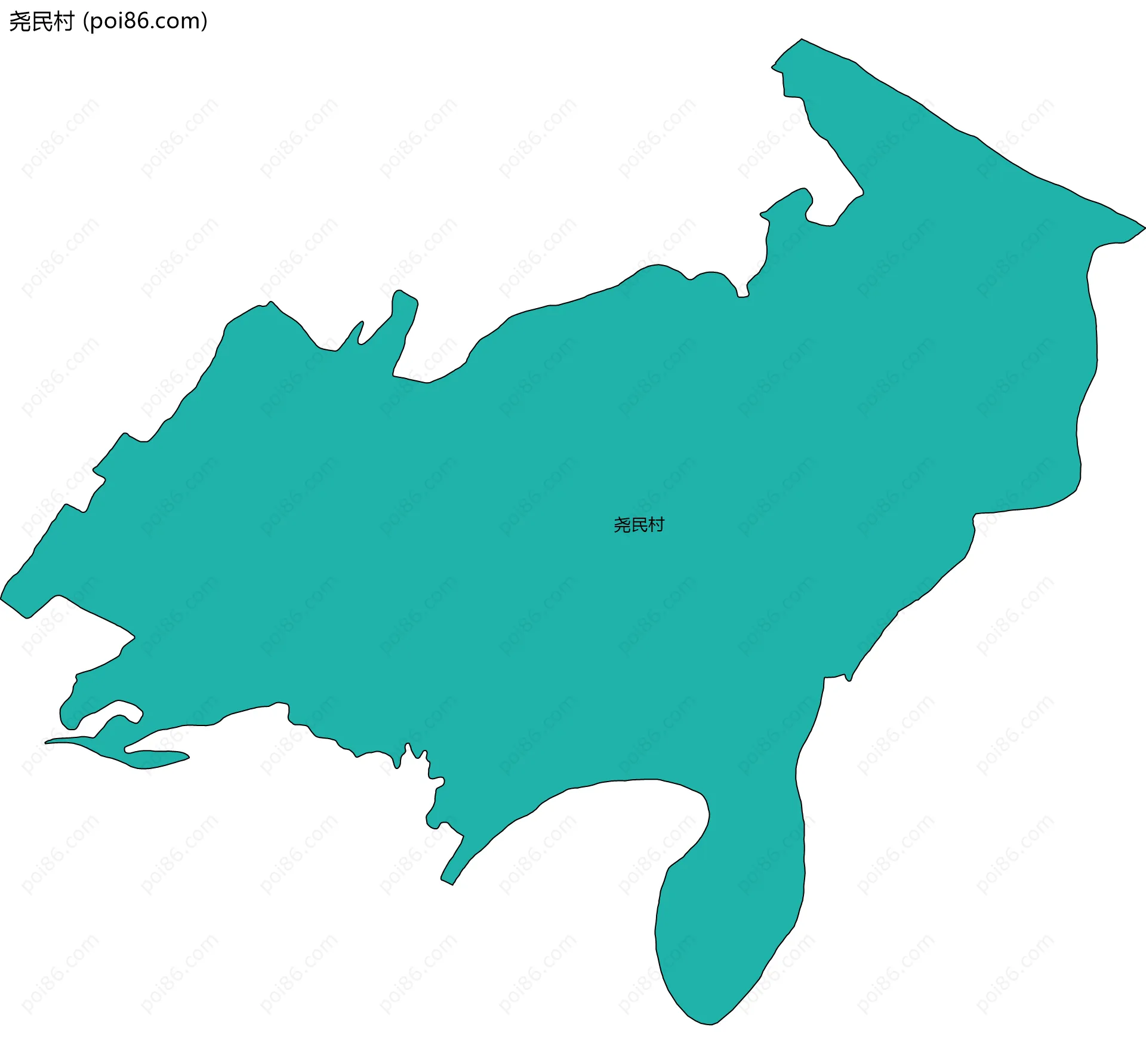 尧民村边界地图