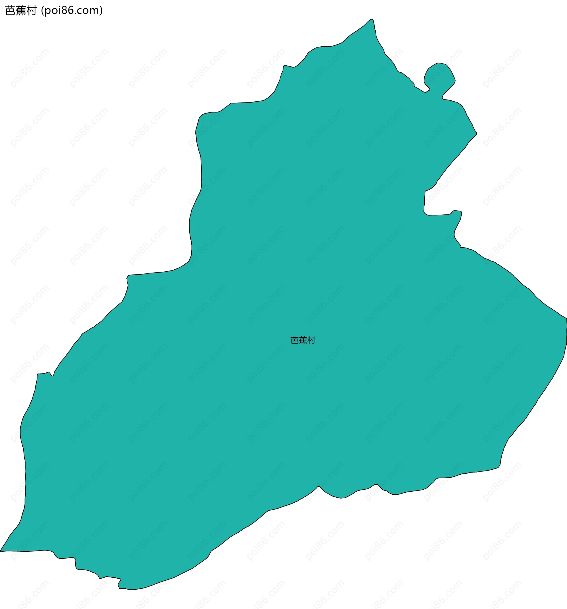芭蕉村边界地图