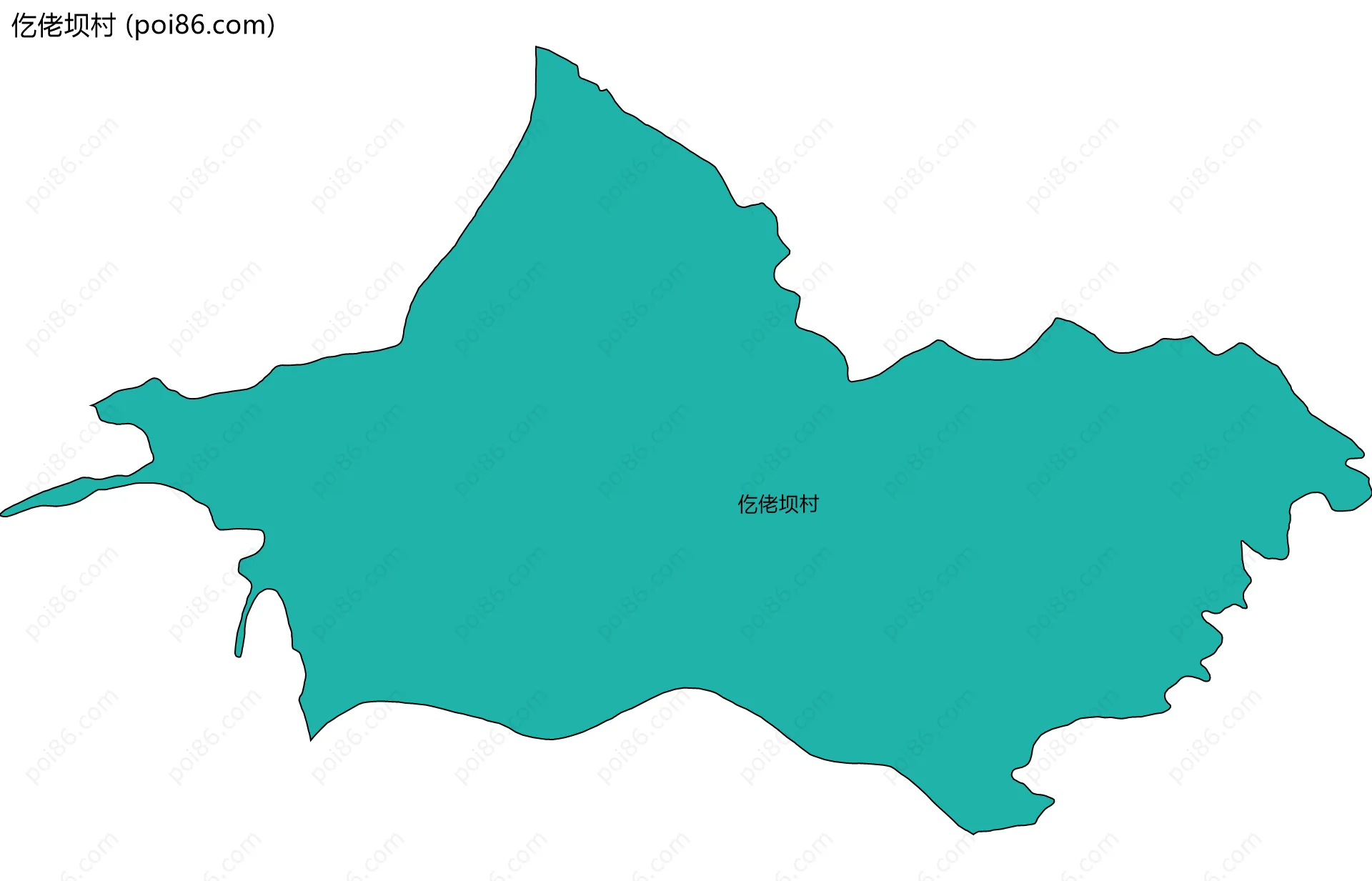 仡佬坝村边界地图