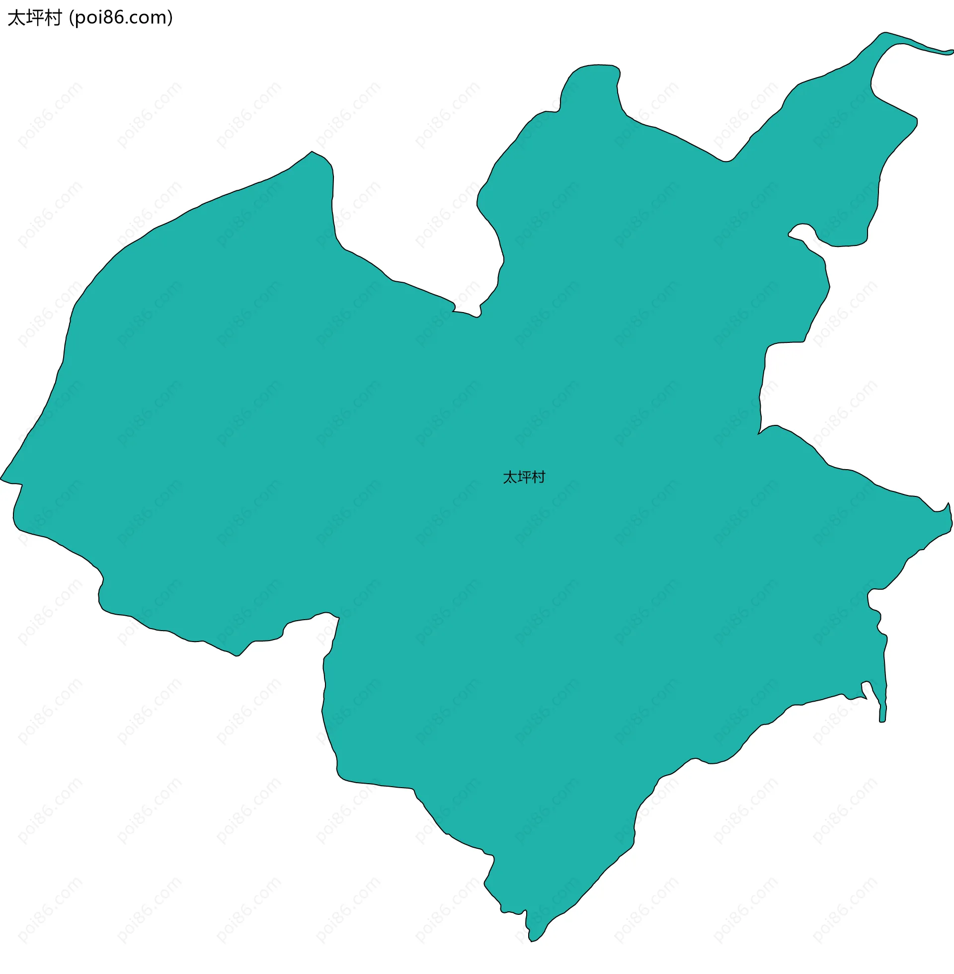 太坪村边界地图