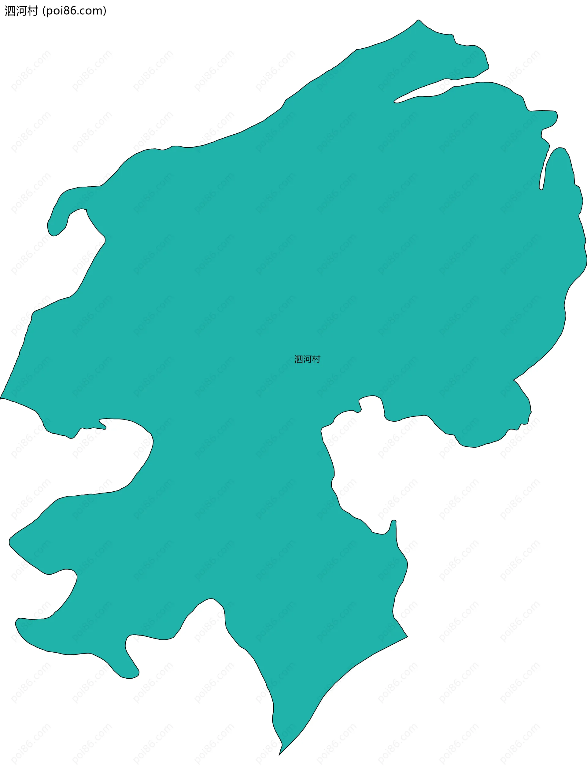 泗河村边界地图