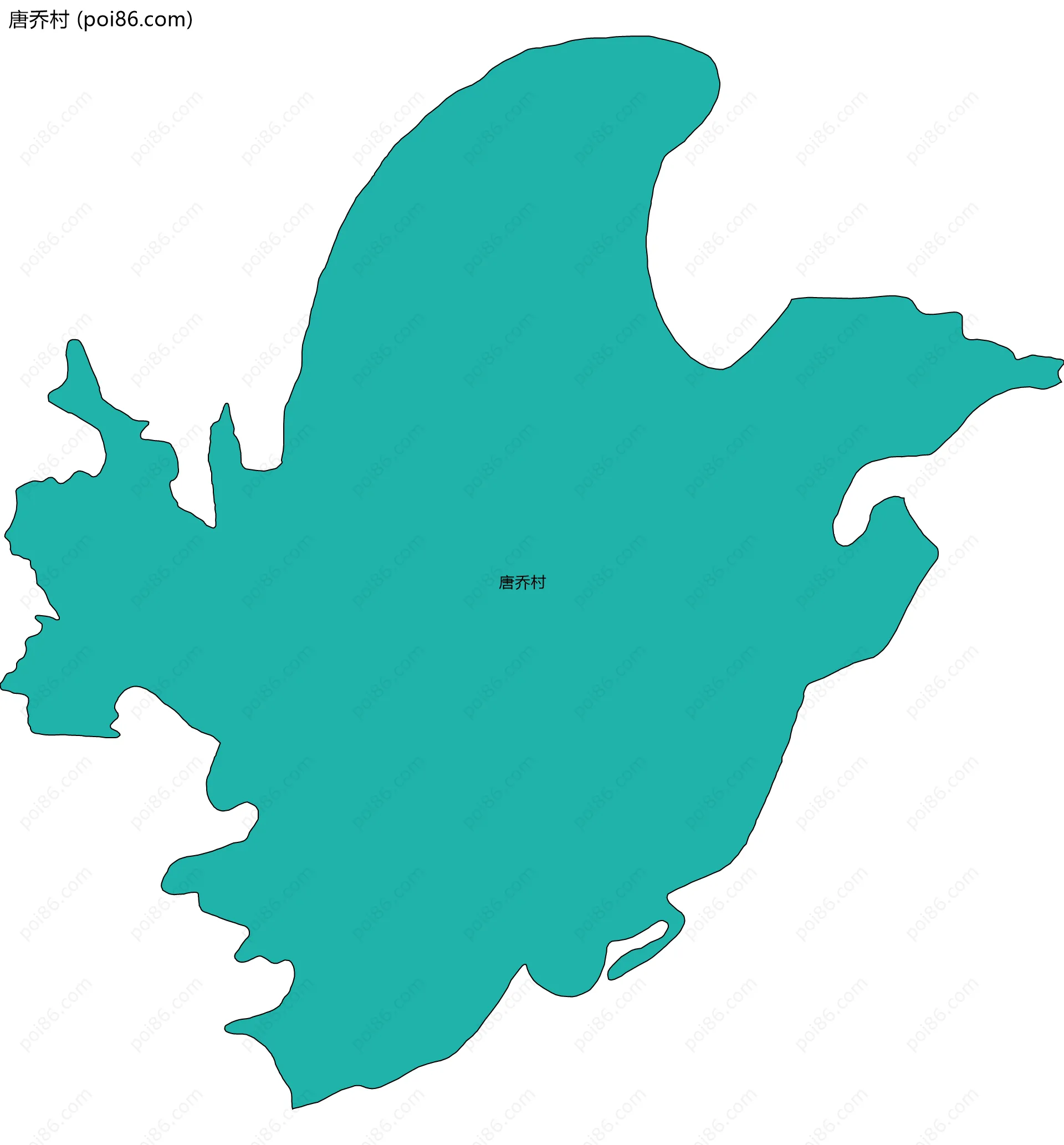 唐乔村边界地图