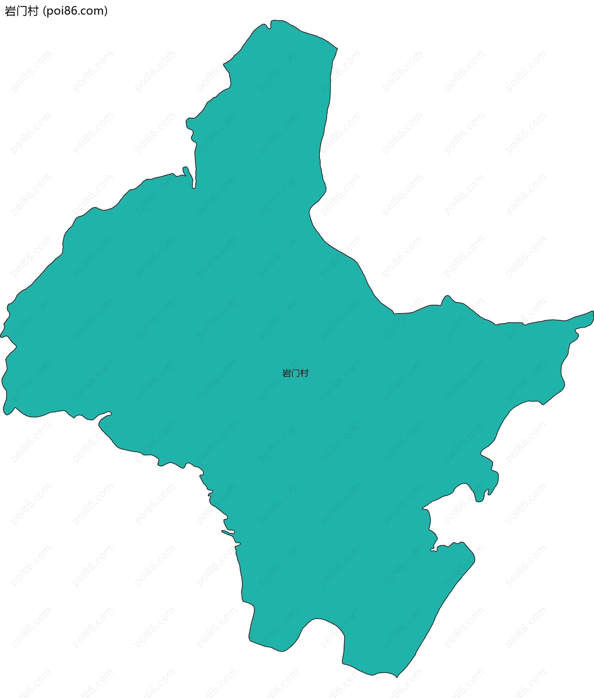 岩门村边界地图