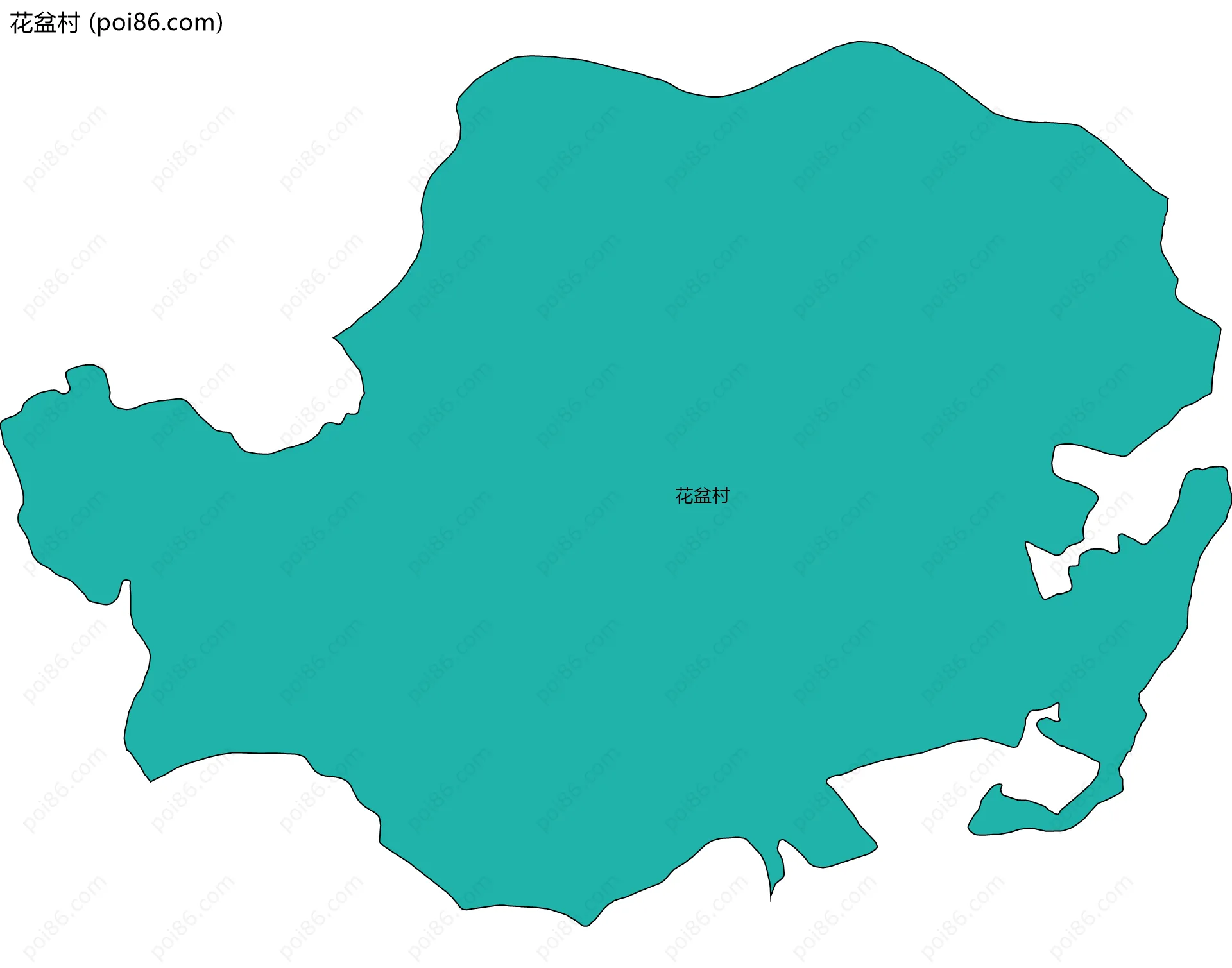 花盆村边界地图