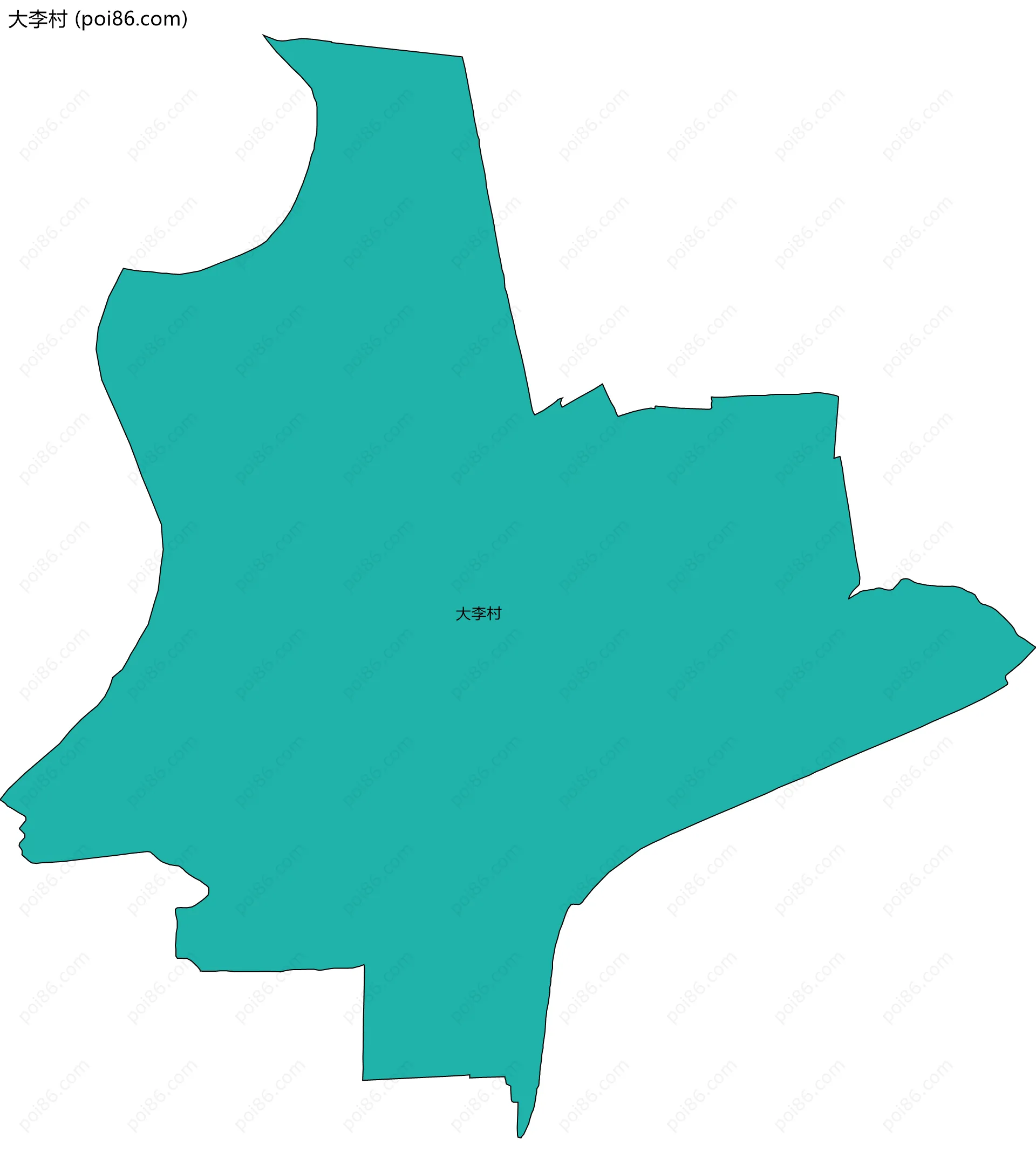 大李村边界地图
