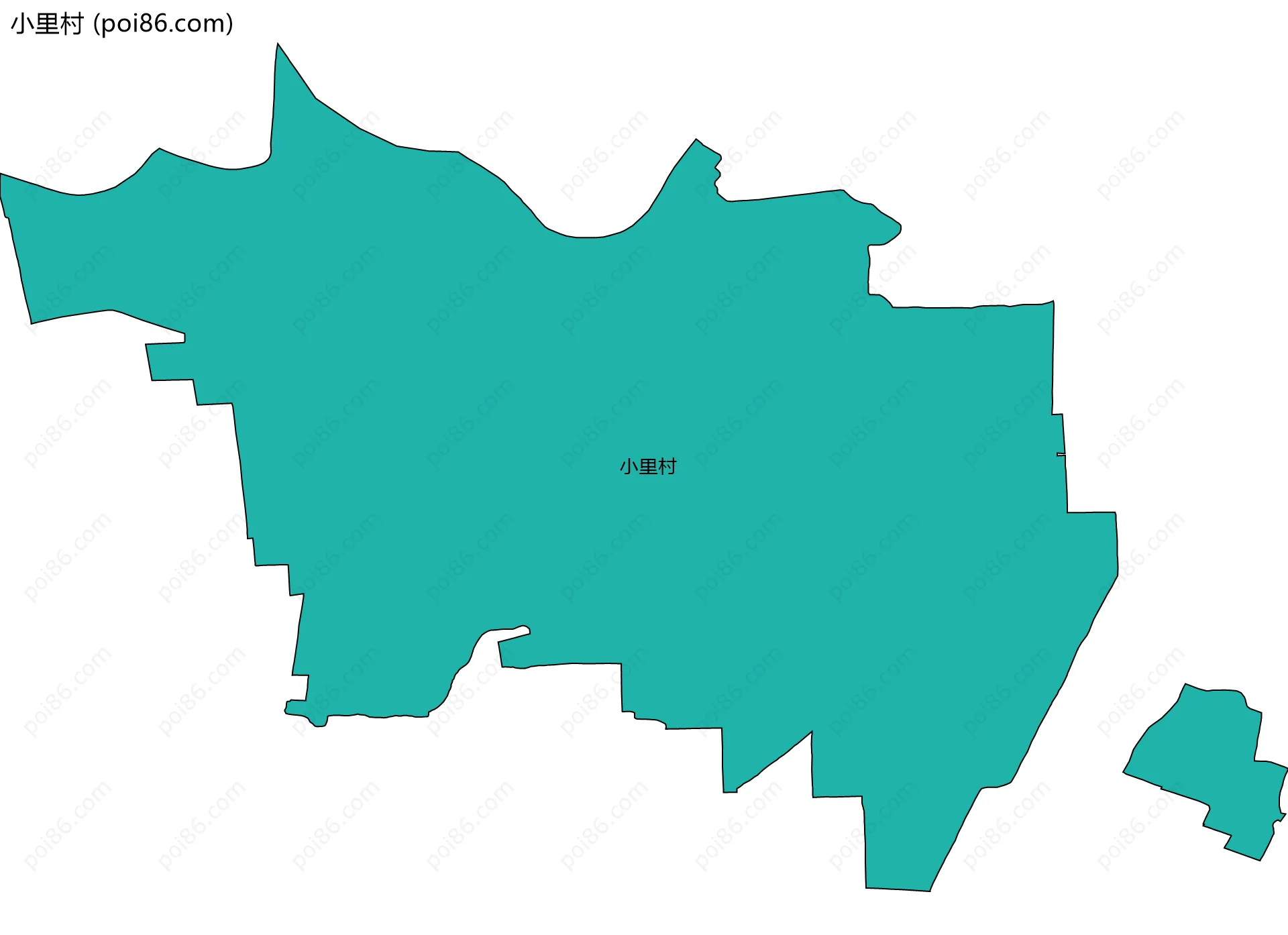 小里村边界地图